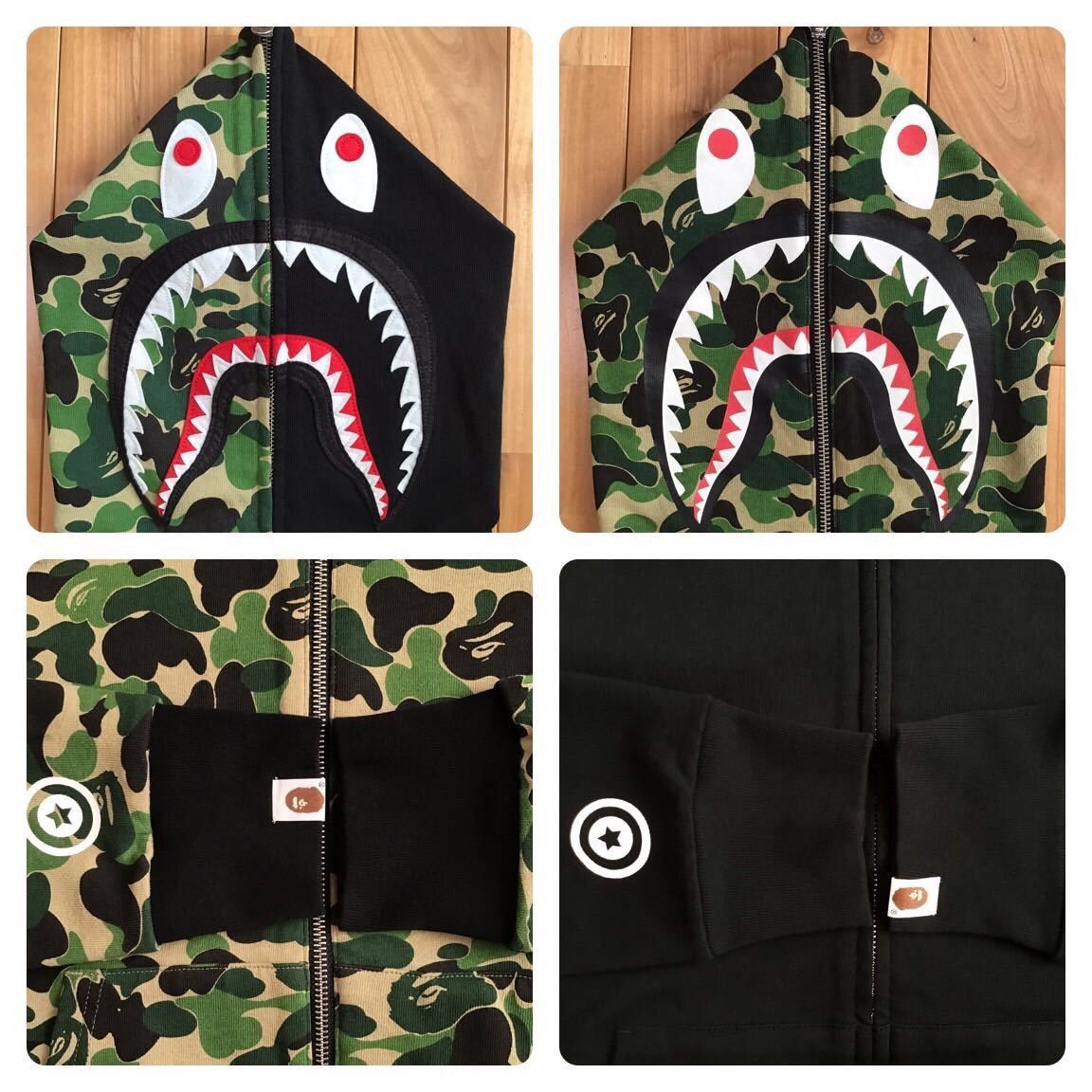 Bape 🔥Reversible🔥 BAPE Shark full zip hoodie ABC camo APE Size US M / EU 48-50 / 2 - 7 Thumbnail