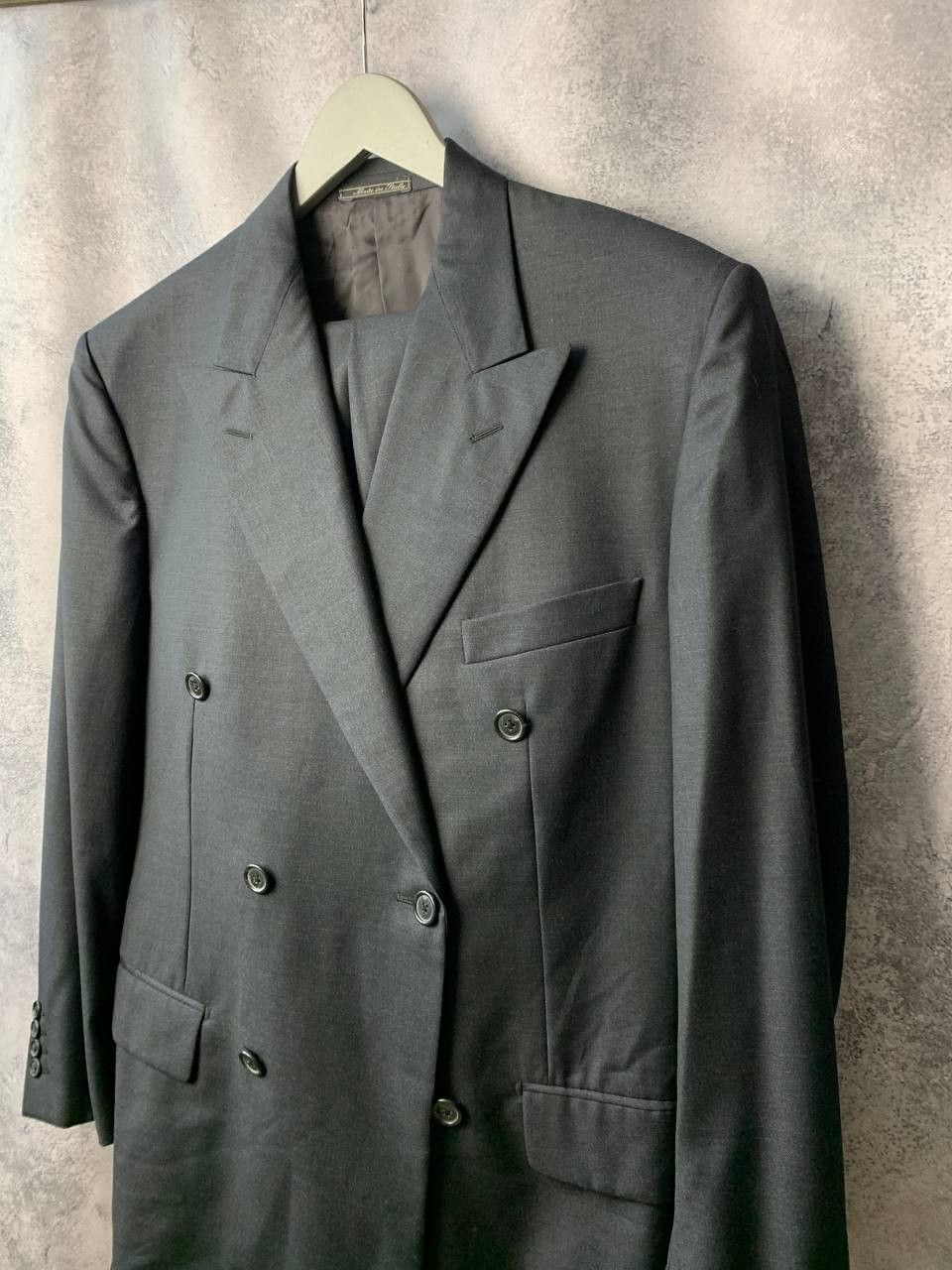 Corneliani CORNELIANI Black 120'S Wool Modern Italian Suit Blazer Size 50R - 2 Thumbnail