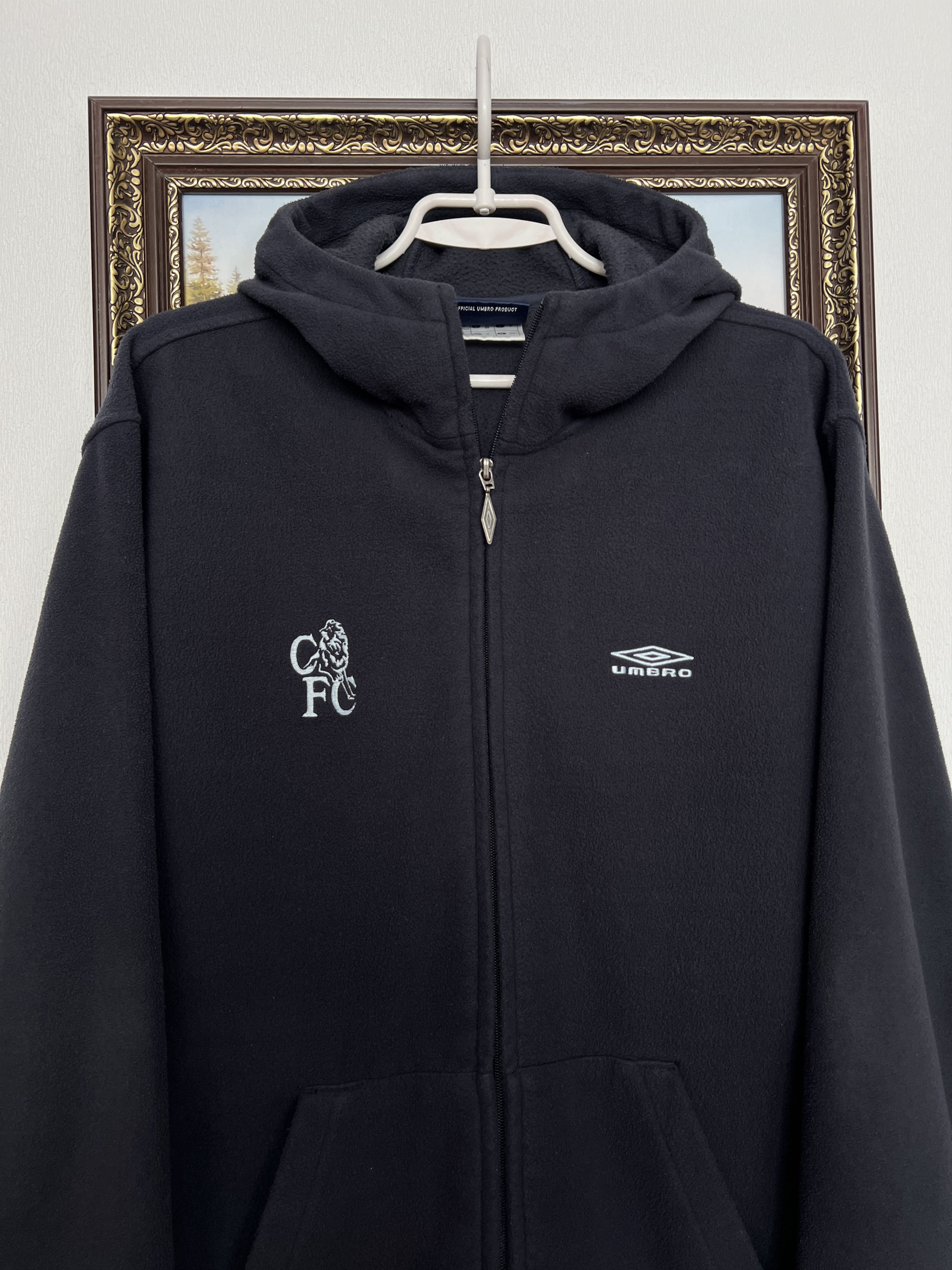 Umbro Chelsea Football Fleece Hoodie Jacket Soccer Track Top Size US M / EU 48-50 / 2 - 2 Thumbnail