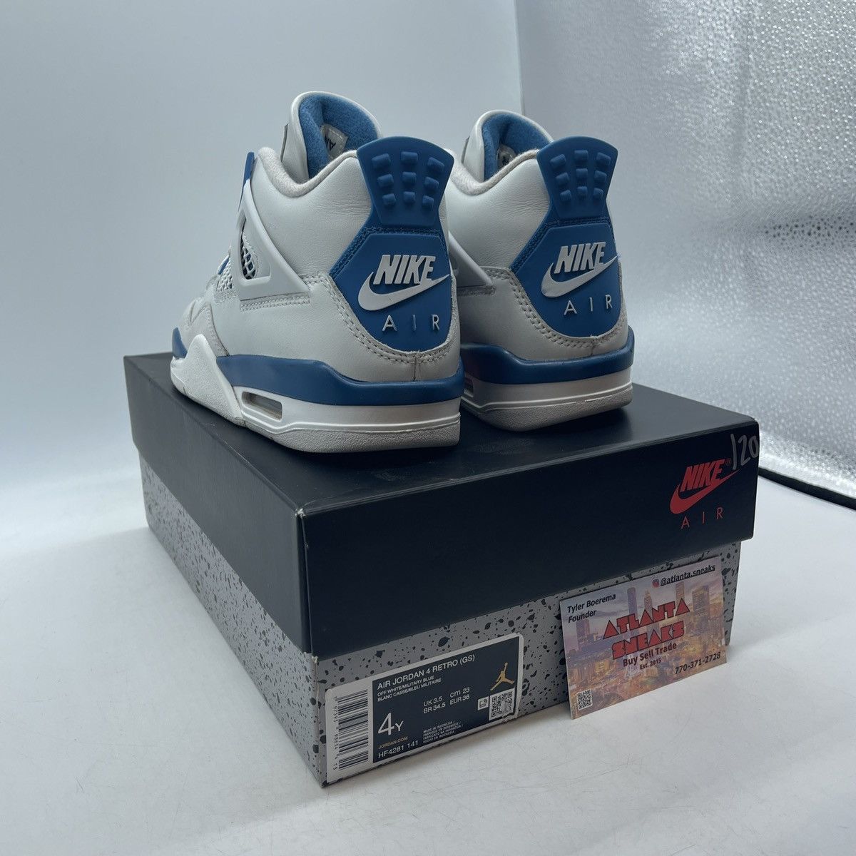 Jordan Brand Air Jordan 4 military blue Size US 4 / IT 34 - 4 Thumbnail