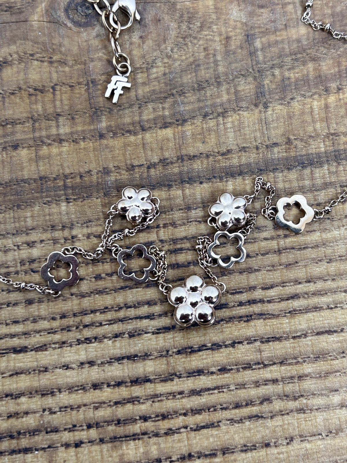 Other Foli Follie Rhinestone Charms Flower Floral Necklace Size ONE SIZE - 3 Thumbnail