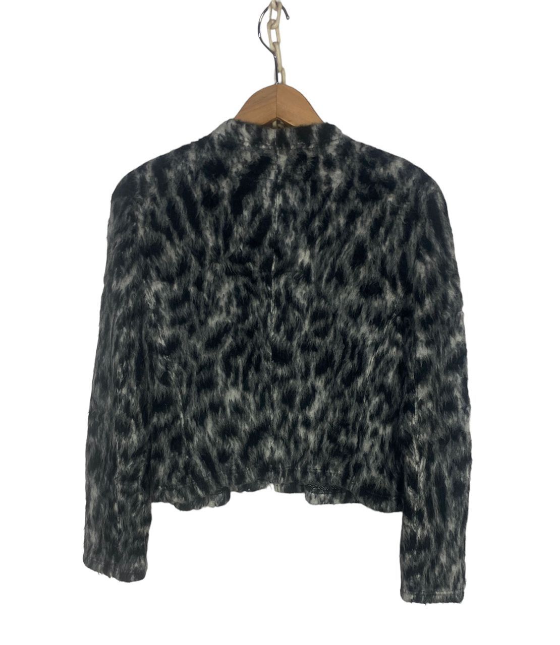 Japanese Brand Leopard wool cardigan croptop jacket Size S / US 4 / IT 40 - 2 Thumbnail