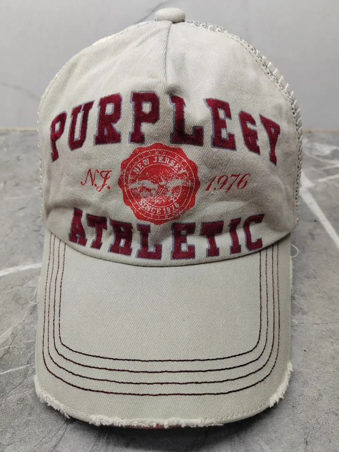 Japanese Brand Vintage Purplegy Athletic Distressed Style Cap Hat Size ONE SIZE - 2 Thumbnail