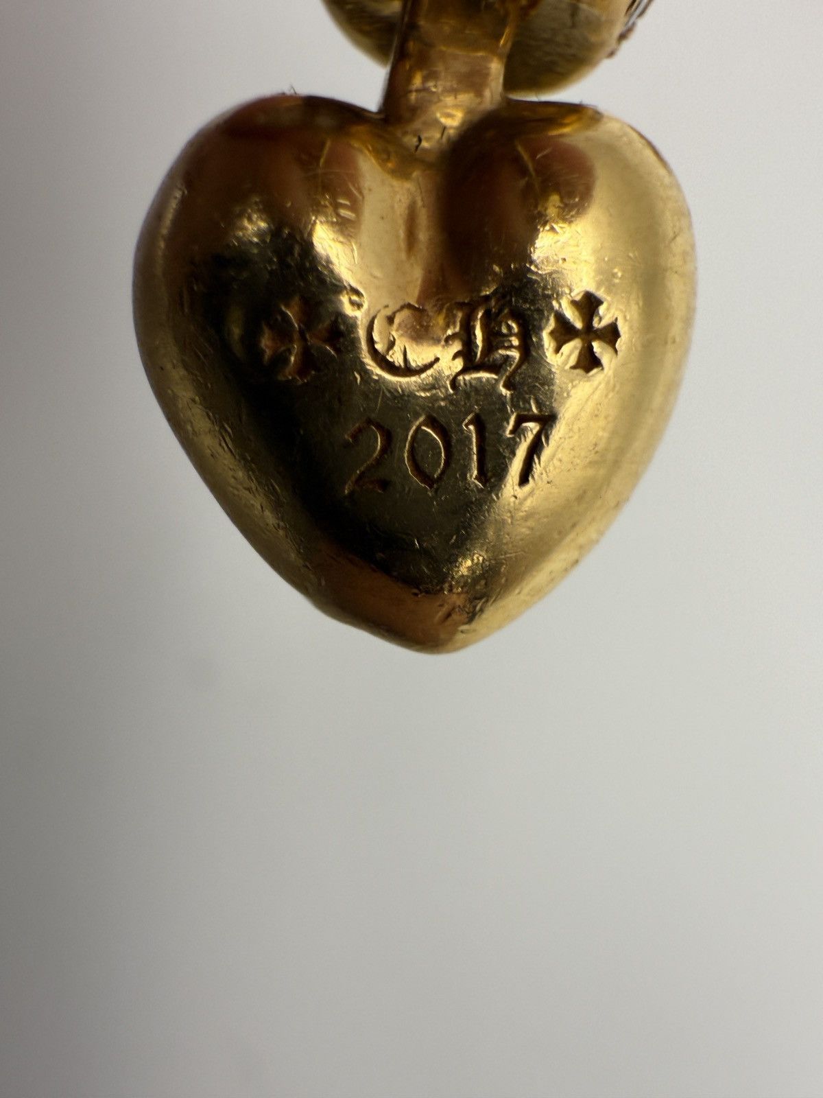 Chrome Hearts Chrome Hearts Pair of 22k Heart You Knot Earrings w Diamonds Size ONE SIZE - 4 Thumbnail