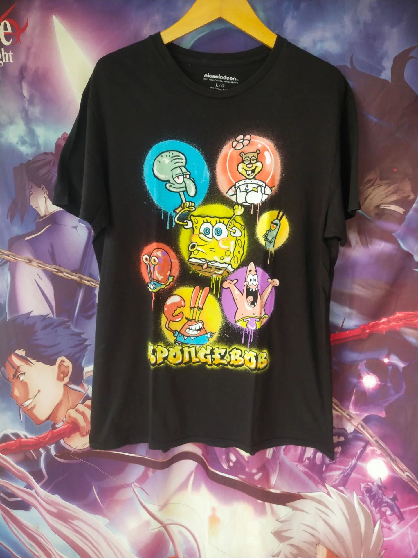 Nickelodeon SpongeBob SquarePants Graffiti Chara Art Cartoon Tee Size US L / EU 52-54 / 3 - 1 Thumbnail