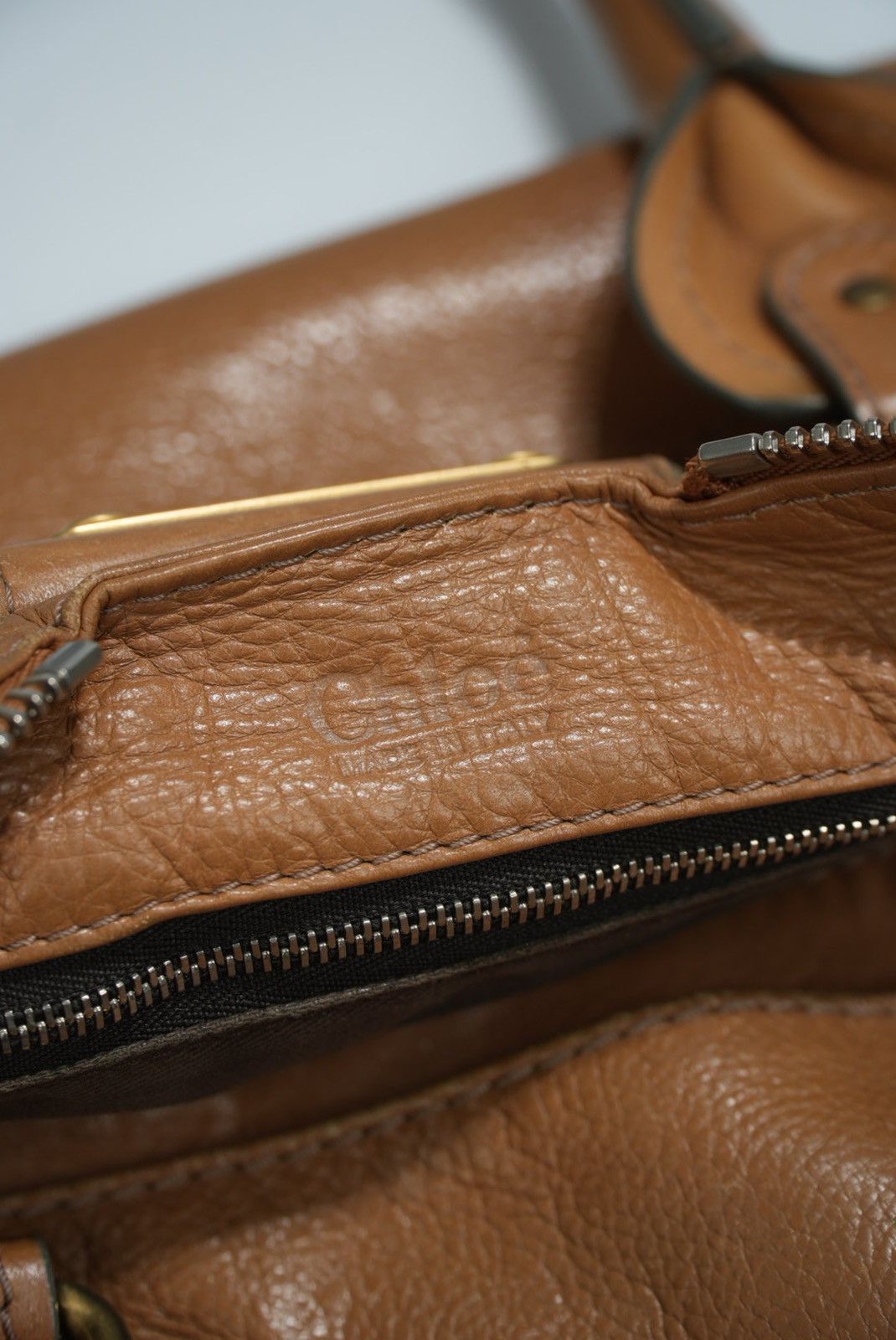 Chloe Chloe Paddington Shoulder Bag Leather Brown Gold Size ONE SIZE - 11 Thumbnail