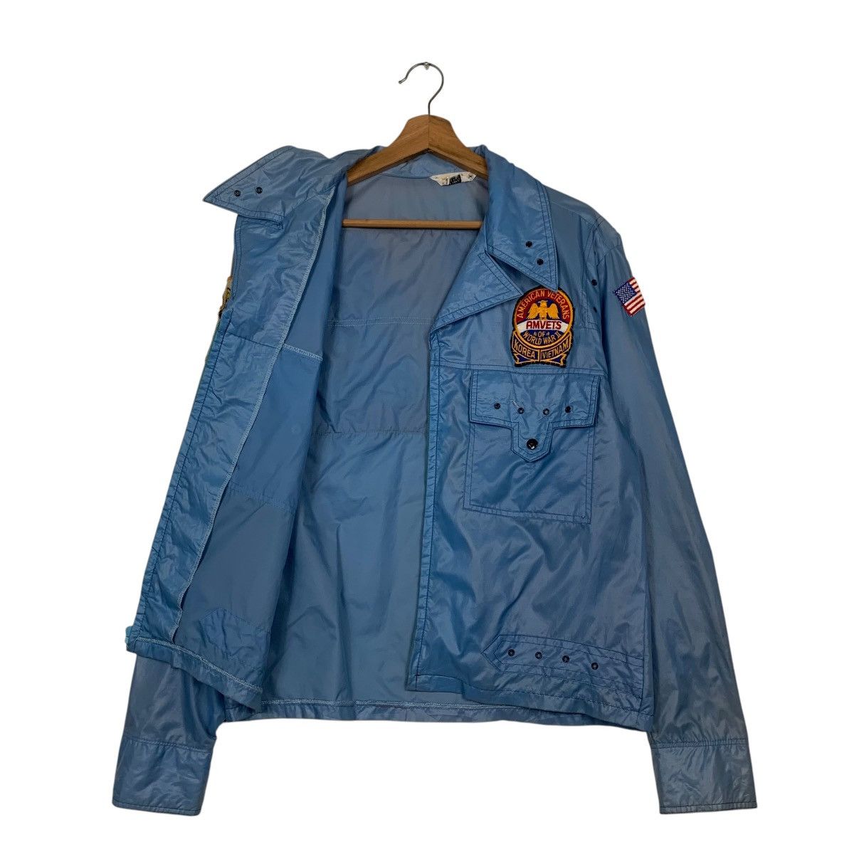 Vintage AMVETS World War II Korea Vietnam Nylon Jacket #2432-C109 Size US M / EU 48-50 / 2 - 11 Thumbnail
