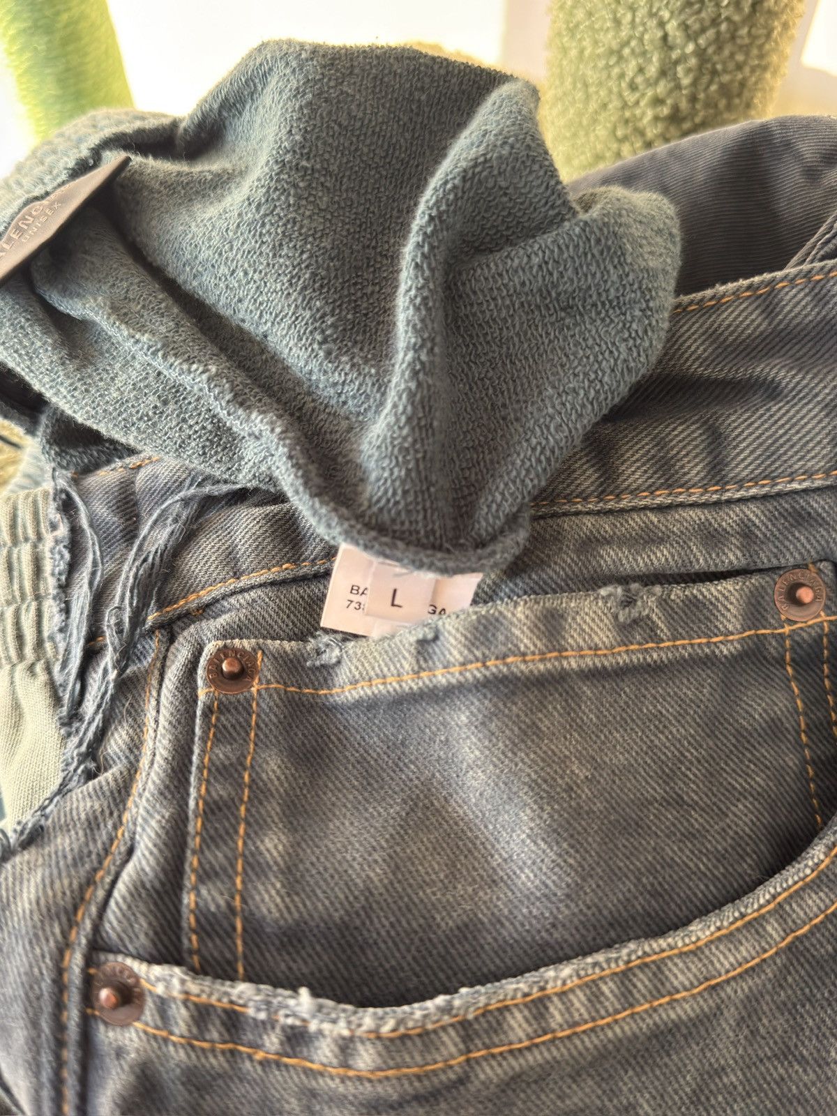 Balenciaga BALENCIAGA HYBRID SWEETPANTS DENIM Size US 33 - 14 Thumbnail