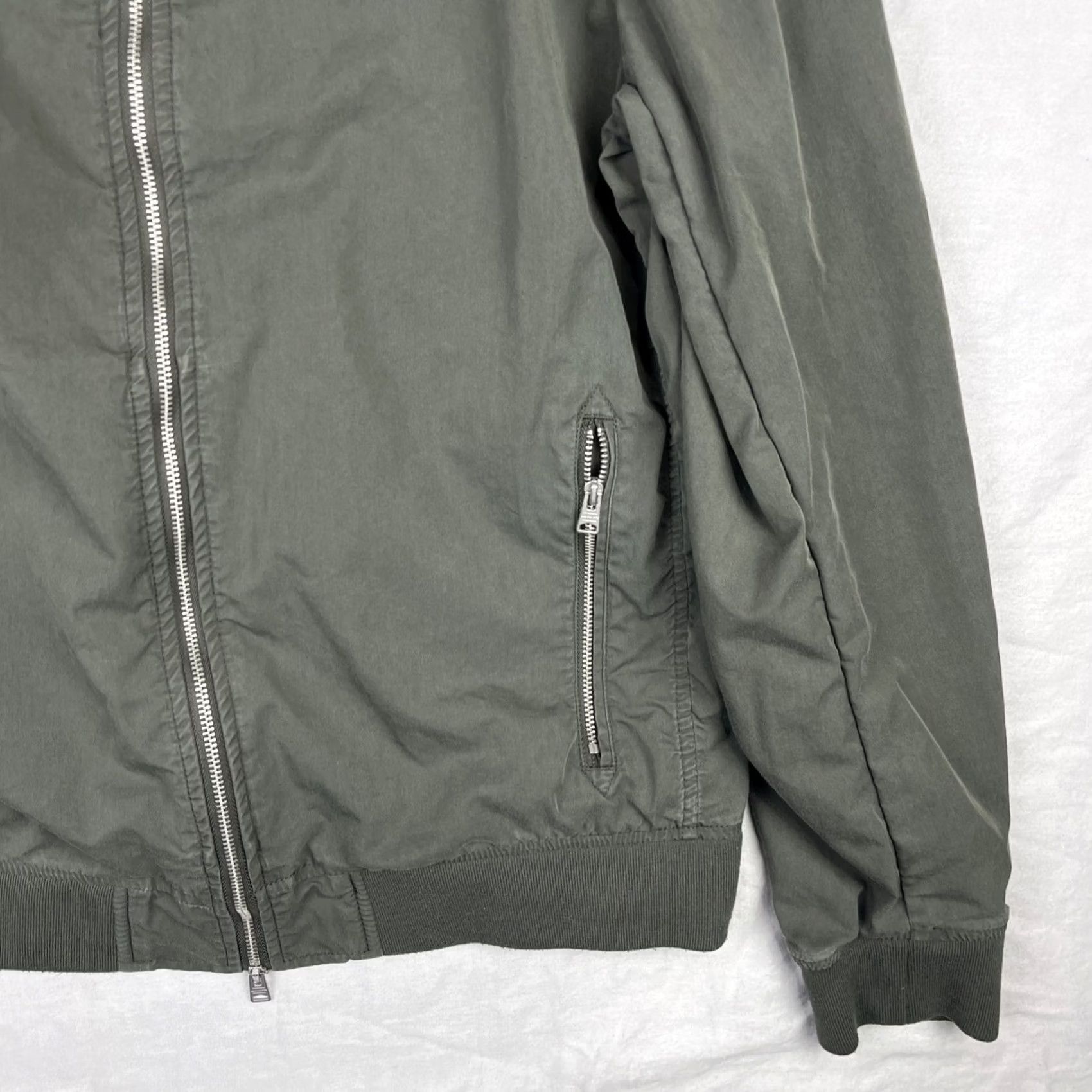 Allsaints AllSaints Bassett Bomber Jacket Mens Small Olive Green Ramskull Full Zip Size US S / EU 44-46 / 1 - 5 Thumbnail