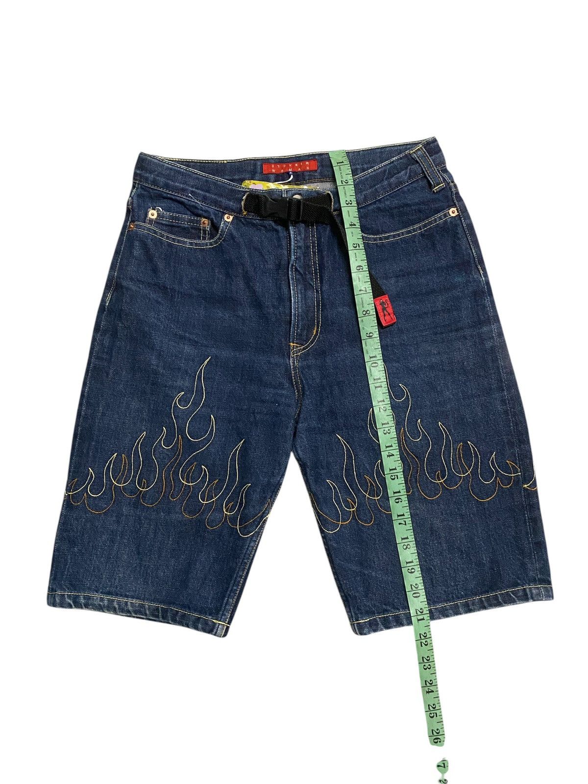 Japanese Brand × Vintage Vintage MiracleWoman Denim Flame Shortpants Size US 28 / EU 44 - 11 Thumbnail