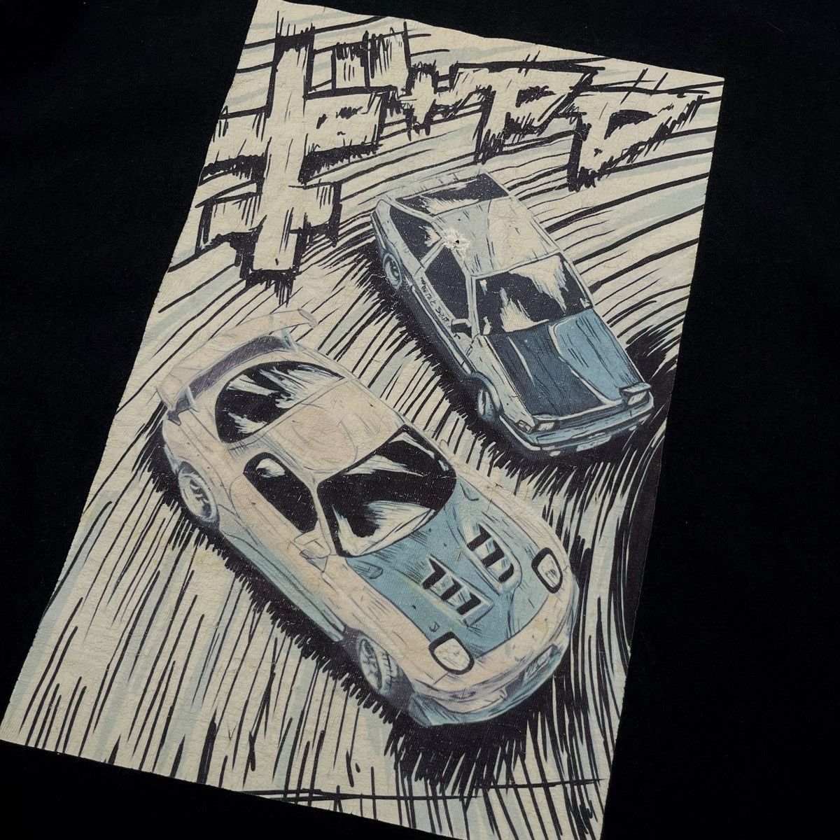 Anime Vintage Y2K Initial D Anime Nice Drift Scene Takumi Fujiwara Size US L / EU 52-54 / 3 - 3 Thumbnail