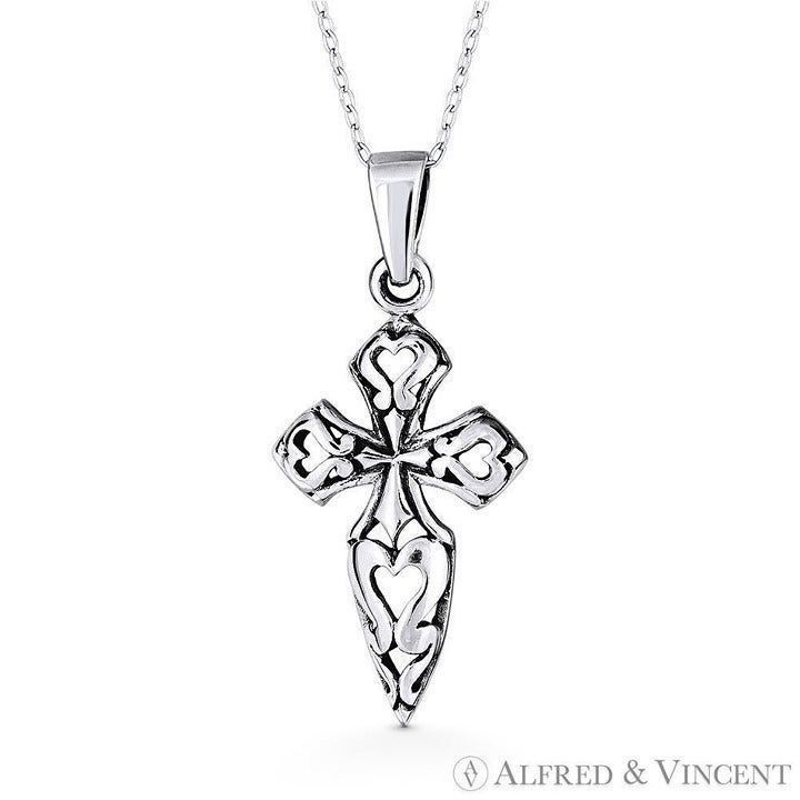 Other Medieval Cross Charm Pendant in Oxidized 925 Sterling Silver Size ONE SIZE - 1 Preview