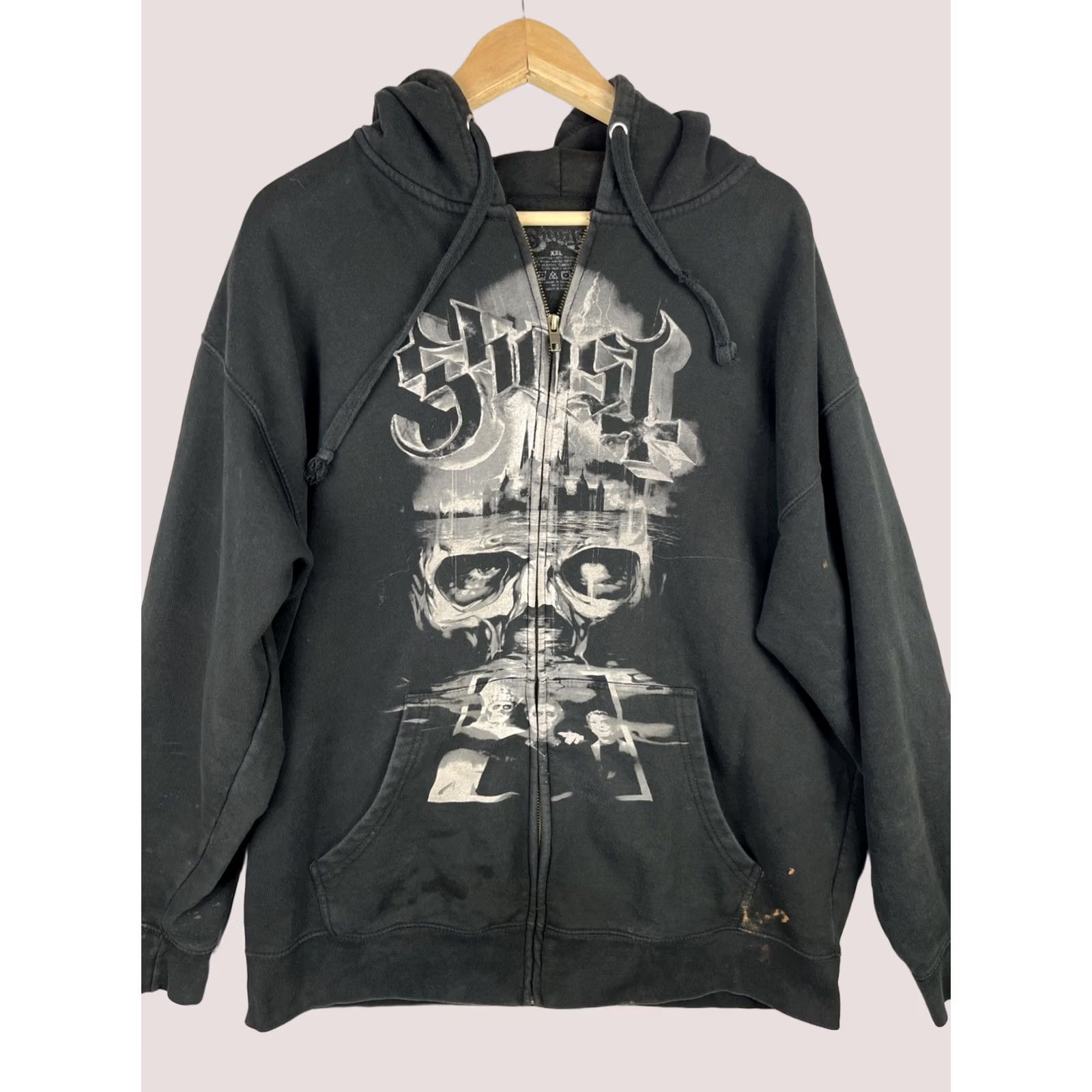 Vintage Ghost Band Hoodie Mens 2XL Black Full Zip Fleece Ghost Band Hoodie Mens 2XL Black Full Zip Fleece Size US XXL / EU 58 / 5 - 1 Thumbnail