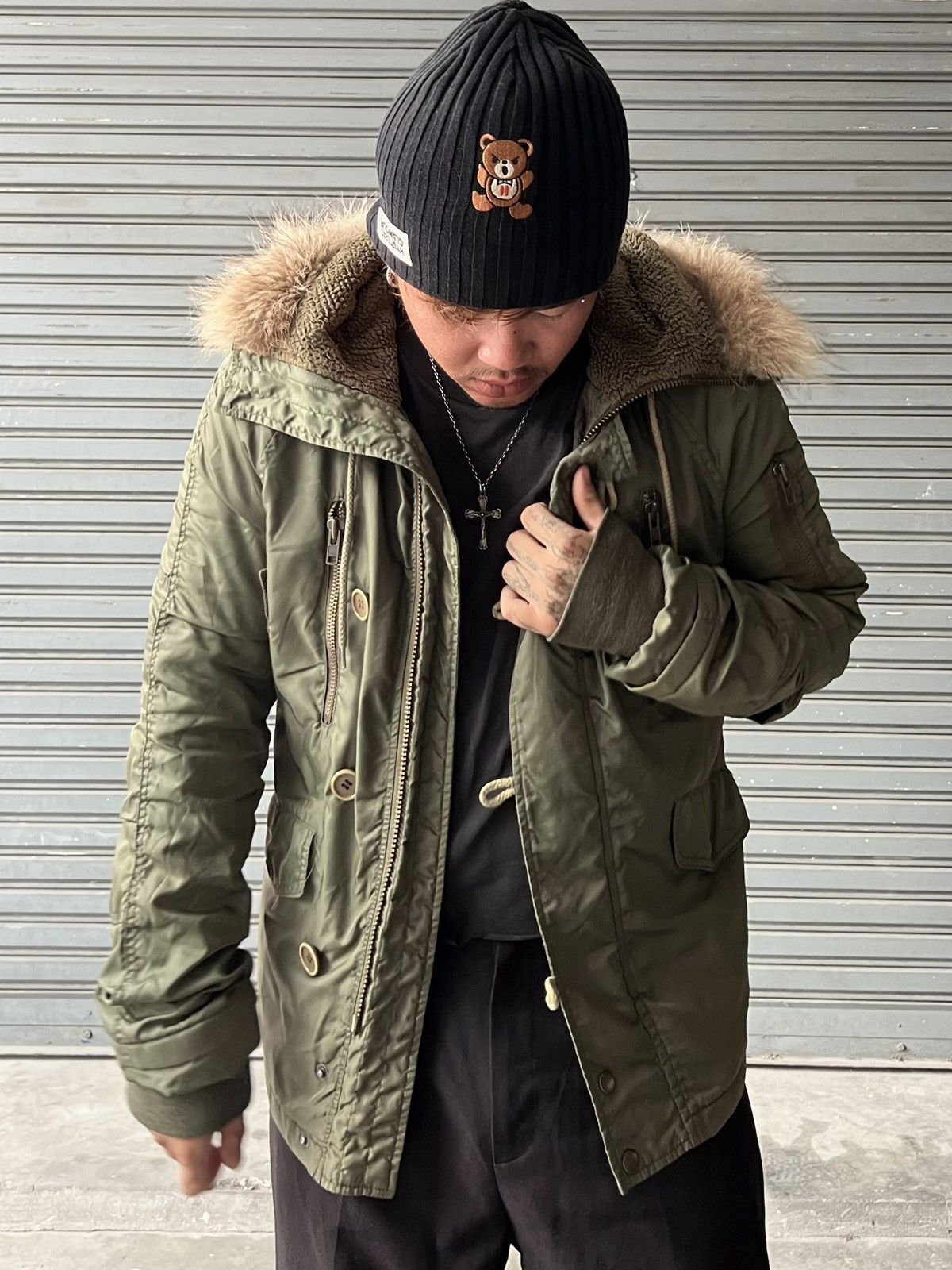GOA 2000s GOA - Apocalypse Style Fur Hoodie Bomber Jacket Size US S / EU 44-46 / 1 - 24 Thumbnail