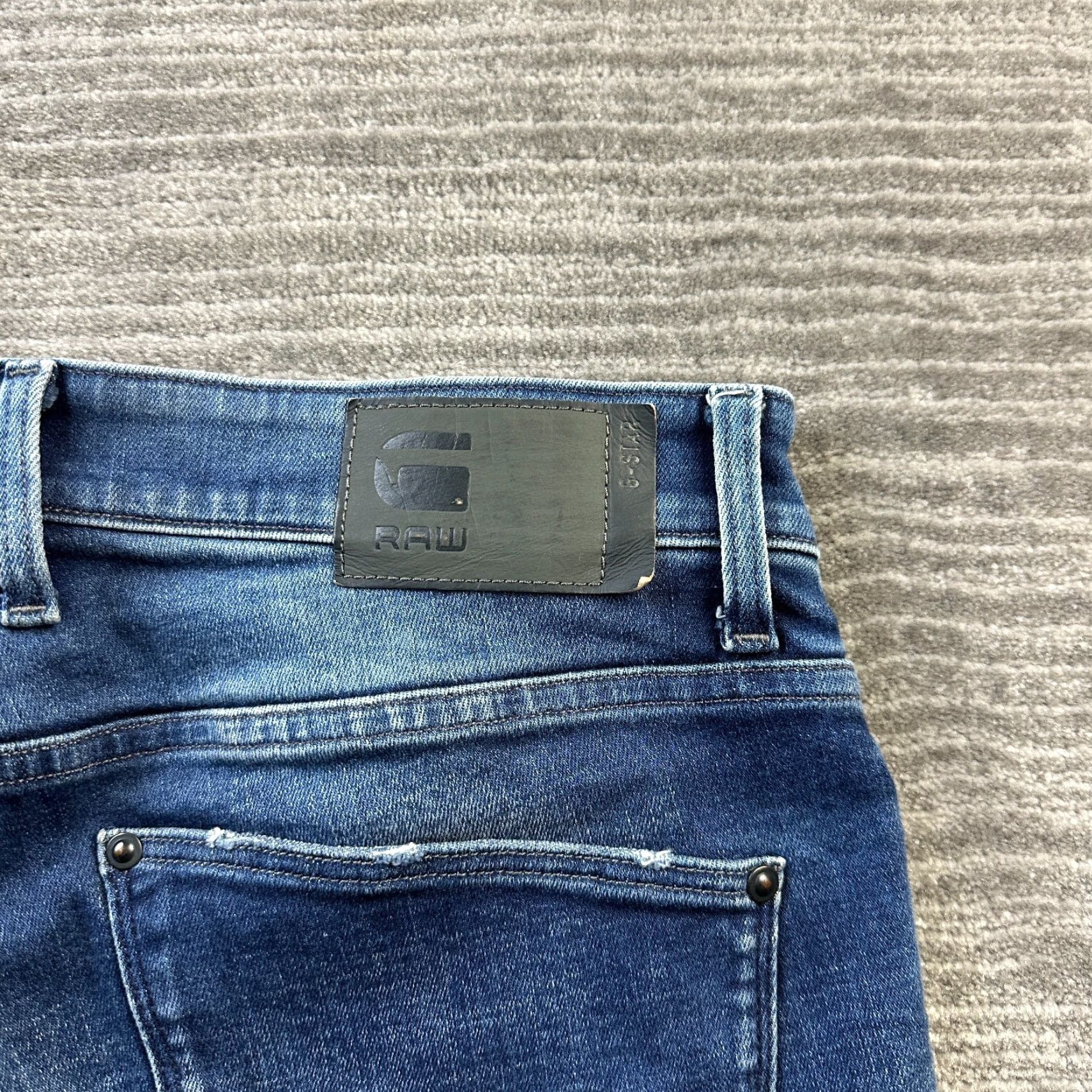 G-Star G Star Raw Jeans Mens 36x36 Blue Denim Revend Skinny Size US 36 / EU 52 - 6 Thumbnail