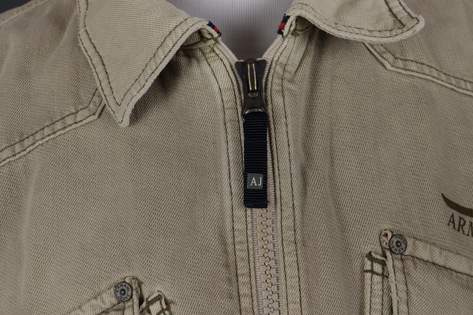 Designer Armani Jeans Beige Multipockets Jacket Size I 52/ USA 36 Size US M / EU 48-50 / 2 - 4 Thumbnail
