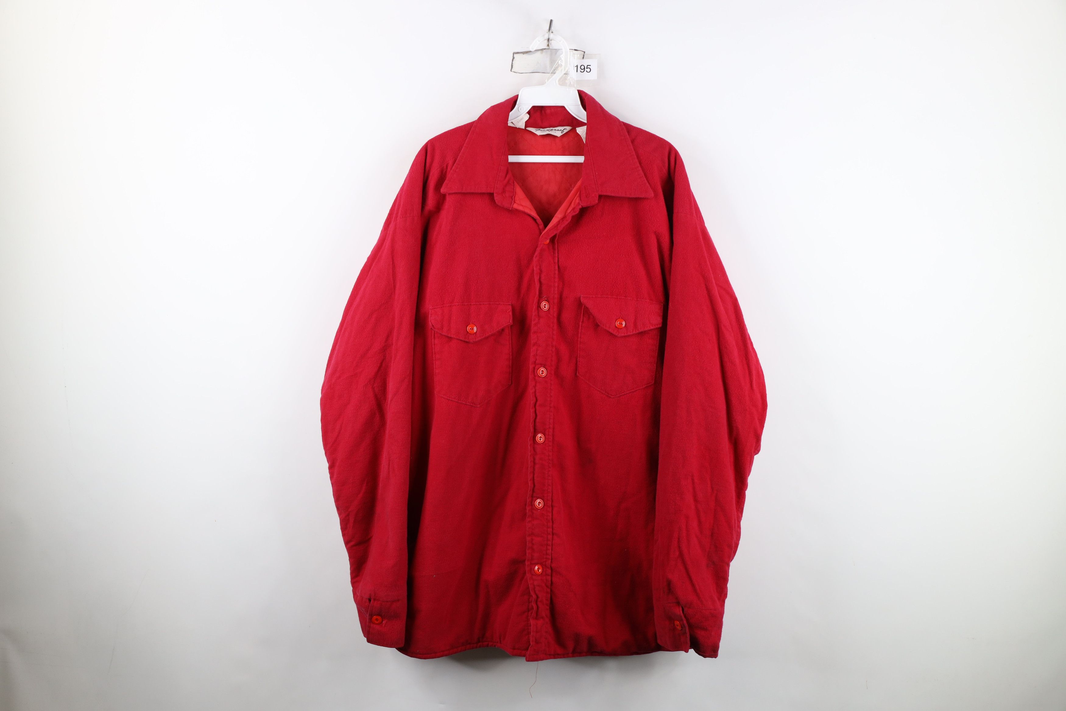 Vintage Vintage 70s Streetwear Chamois Cloth Shirt Jacket USA Size US XL / EU 56 / 4 - 1 Thumbnail