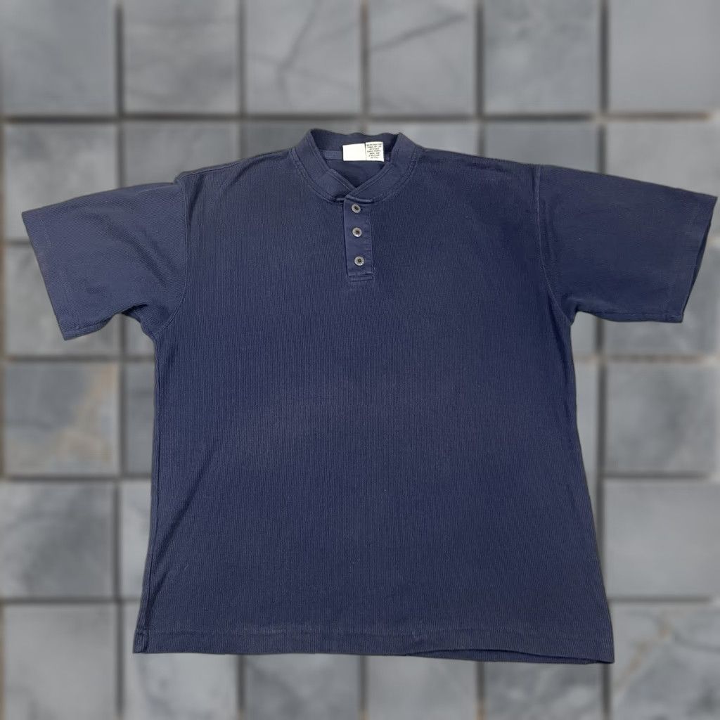 Anchor Blue VINTAGE Anchor Blue T Shirt Adult M Blue Short Sleeve Knit Pullover 90s Vtg Mens Shirt Size US M / EU 48-50 / 2 - 1 Thumbnail