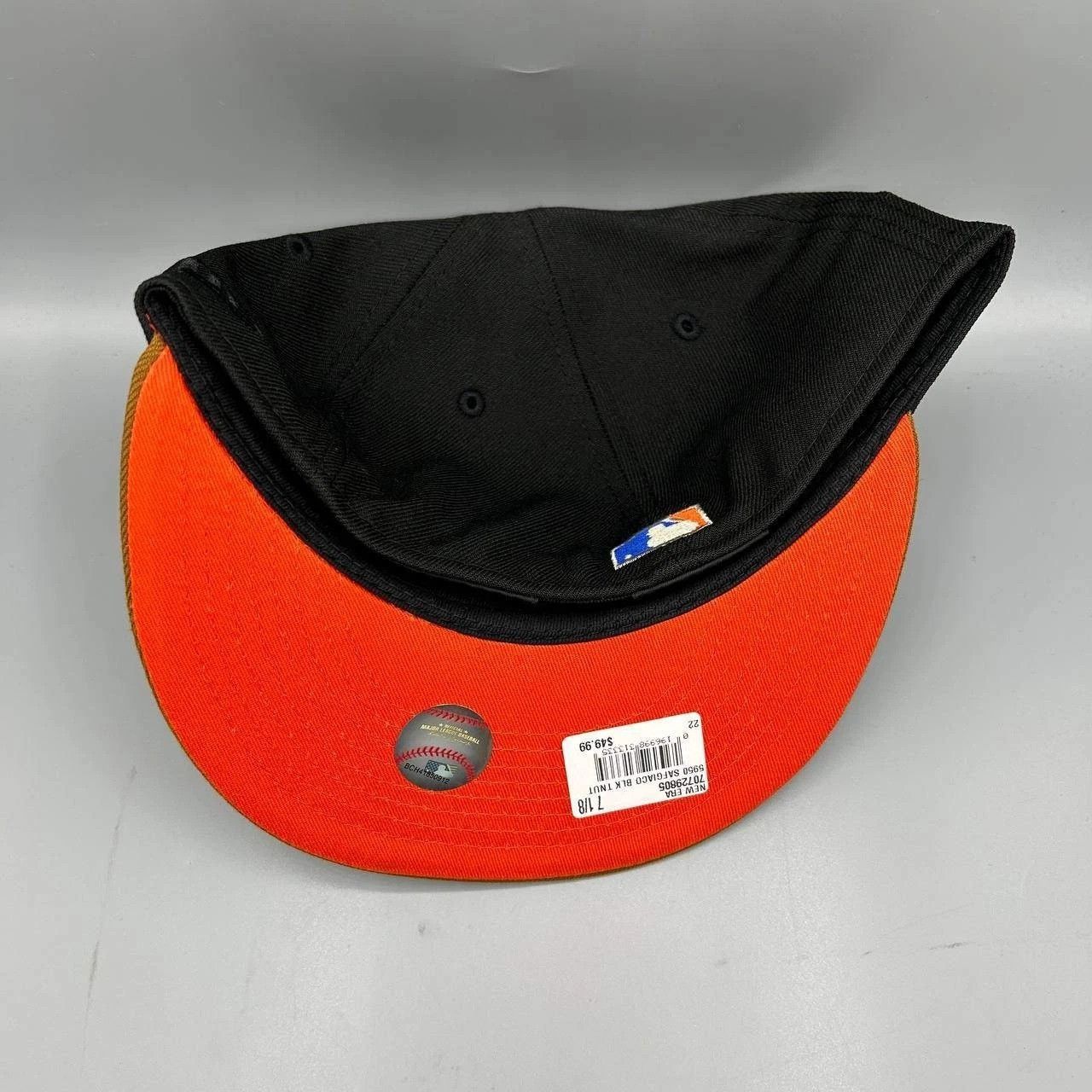 New Era San Francisco Giants Hat Men 7 1/8 Black MLB Fitted Cap New Size ONE SIZE - 5 Thumbnail