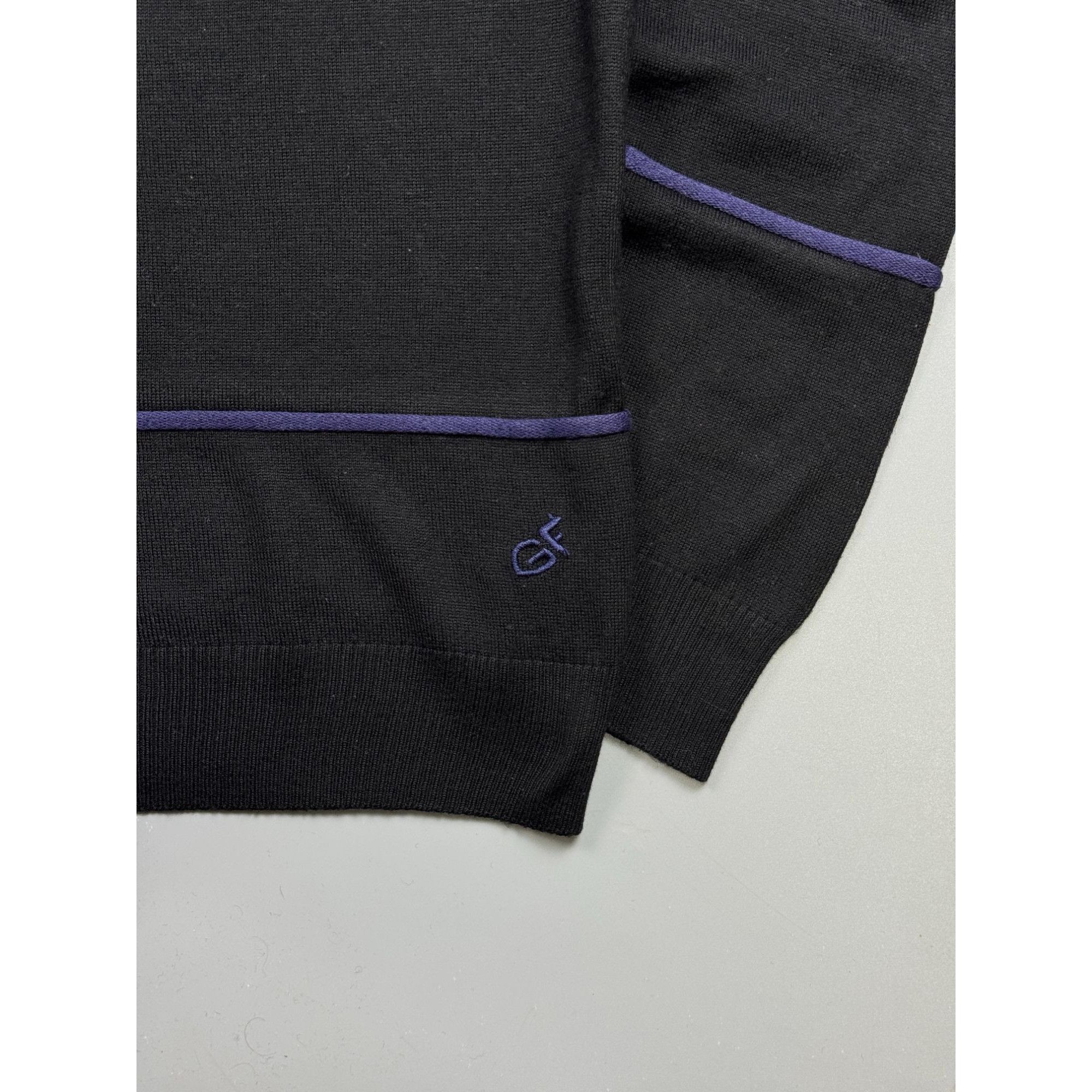 Gianfranco Ferre Vintage Gianfranco Ferre Knit Purple Stripe Sweater (YG022) Size US XL / EU 56 / 4 - 2 Thumbnail