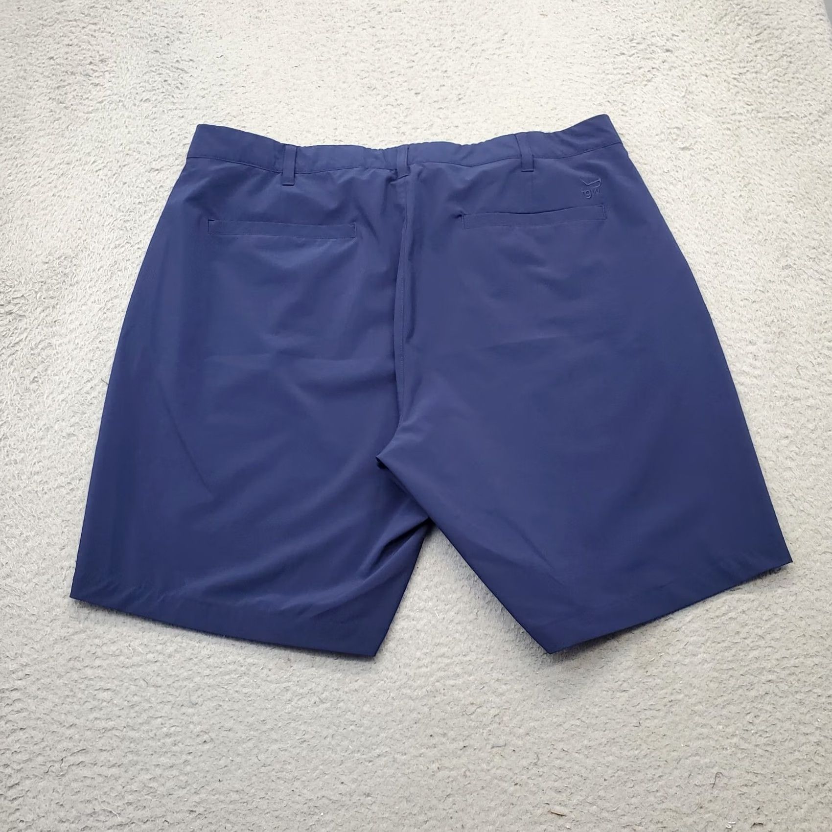 Vintage TGW Chino Shorts Mens 40 Navy Thermal Lined Slash Pockets Low Waist Regular Fit Size US 40 / EU 56 - 2 Thumbnail