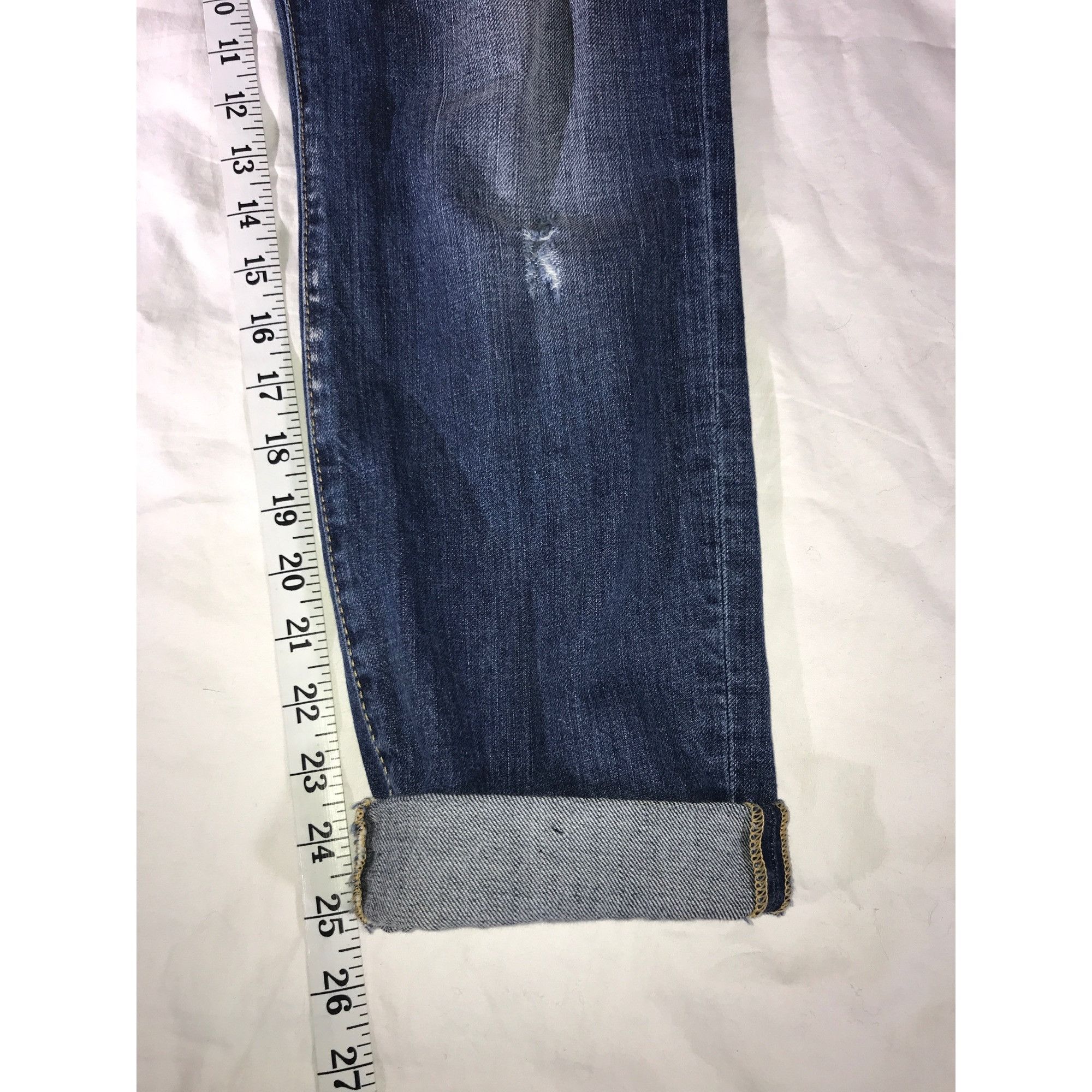Dsquared2 Dsquared2 Women's Blue Distressed Heart-Patterned Boho Jeans Size 36" / US 14 / IT 50 - 7 Thumbnail
