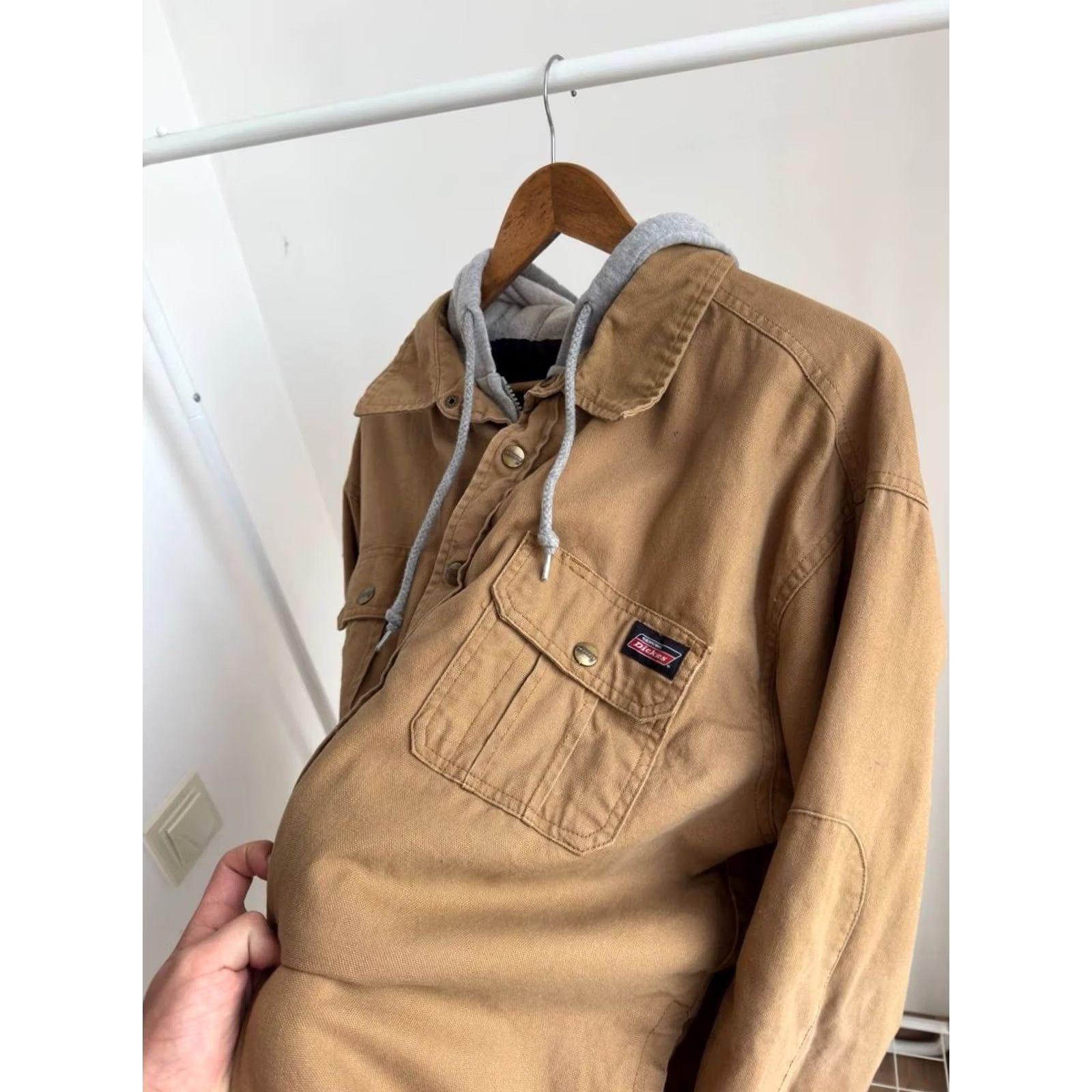 Dickies DICKIES MEN’S WORKWEAR ACTIVE HOODED JACKET BROWN XL Jacket Mens Hooded Lightweight Lined Quilted 90s Workwear Over Jacket Dickies Size US XL / EU 56 / 4 - 4 Thumbnail