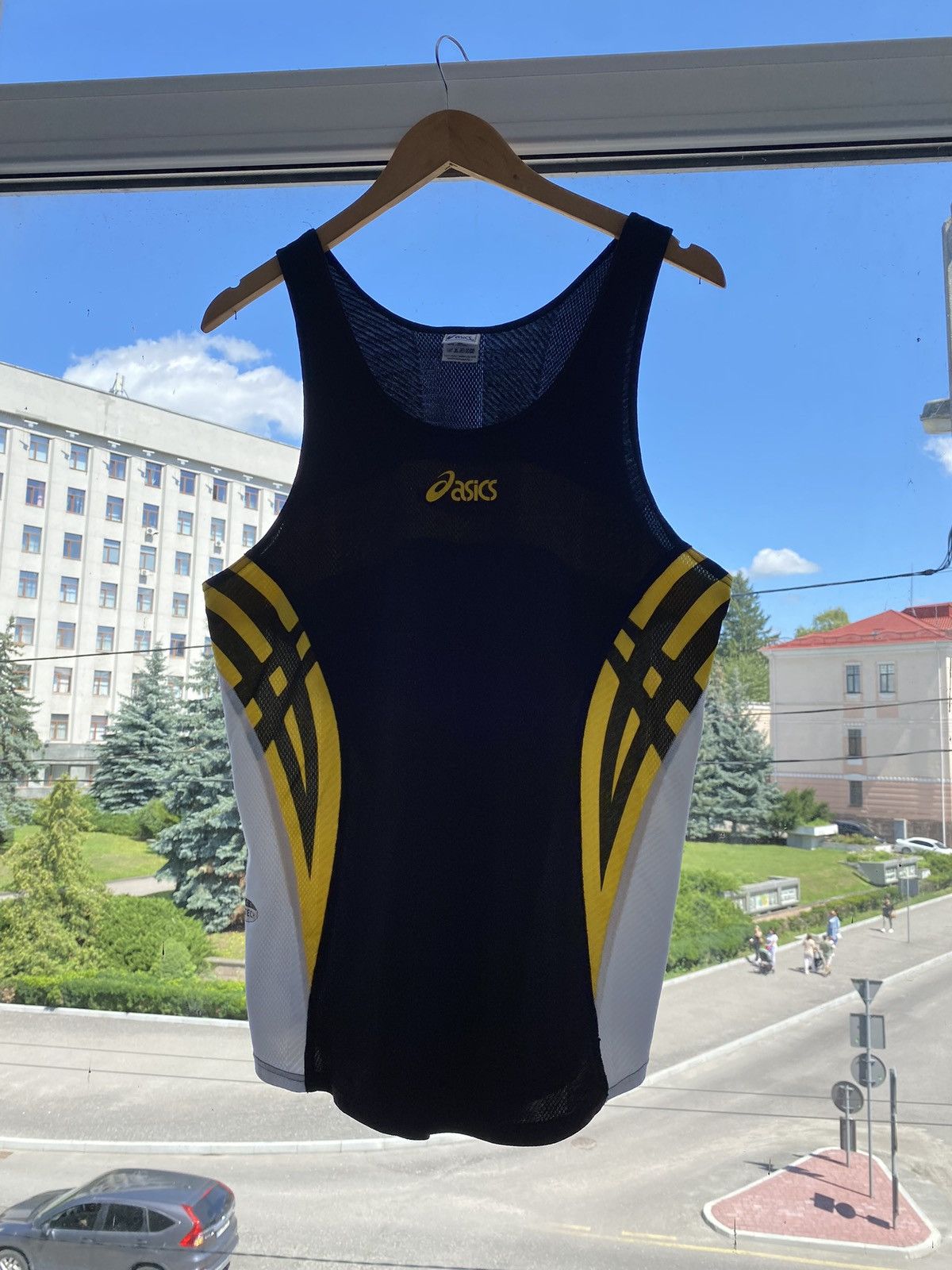 Asics × Onitsuka Tiger × Vintage Vintage Asics Duo Tech Tiger Tank Top Yellow Size US M / EU 48-50 / 2 - 15 Thumbnail