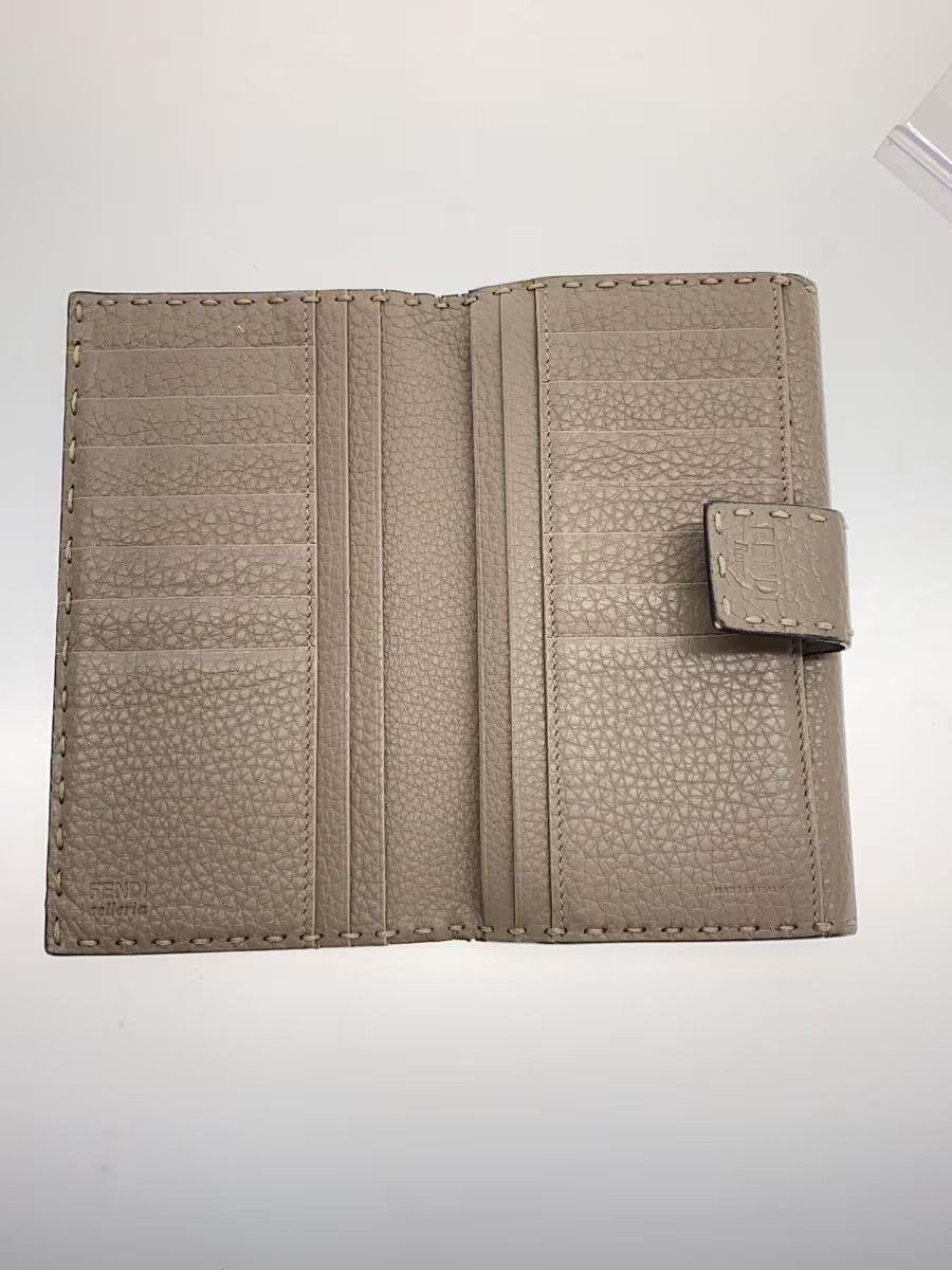 Fendi Fendi Peekaboo Leather Continental Wallet Grey Turnlock Flap Size ONE SIZE - 4 Thumbnail