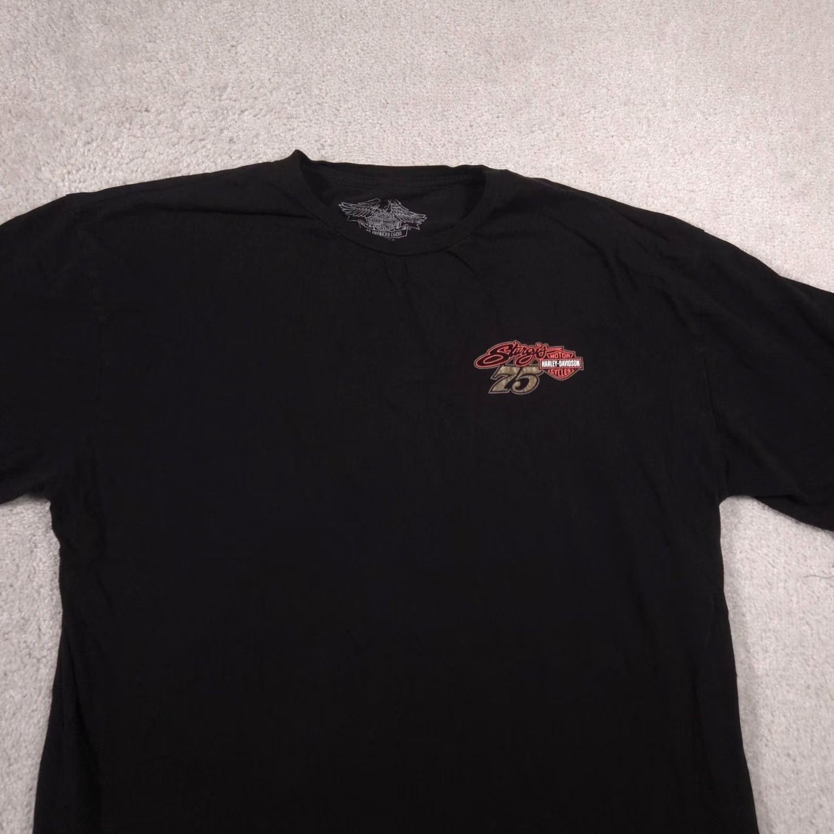 Harley Davidson Harley-Davidson Shirt Mens XL Black Sturgis 75th Anniversary Graphic Tee Tagless Size US XL / EU 56 / 4 - 3 Thumbnail