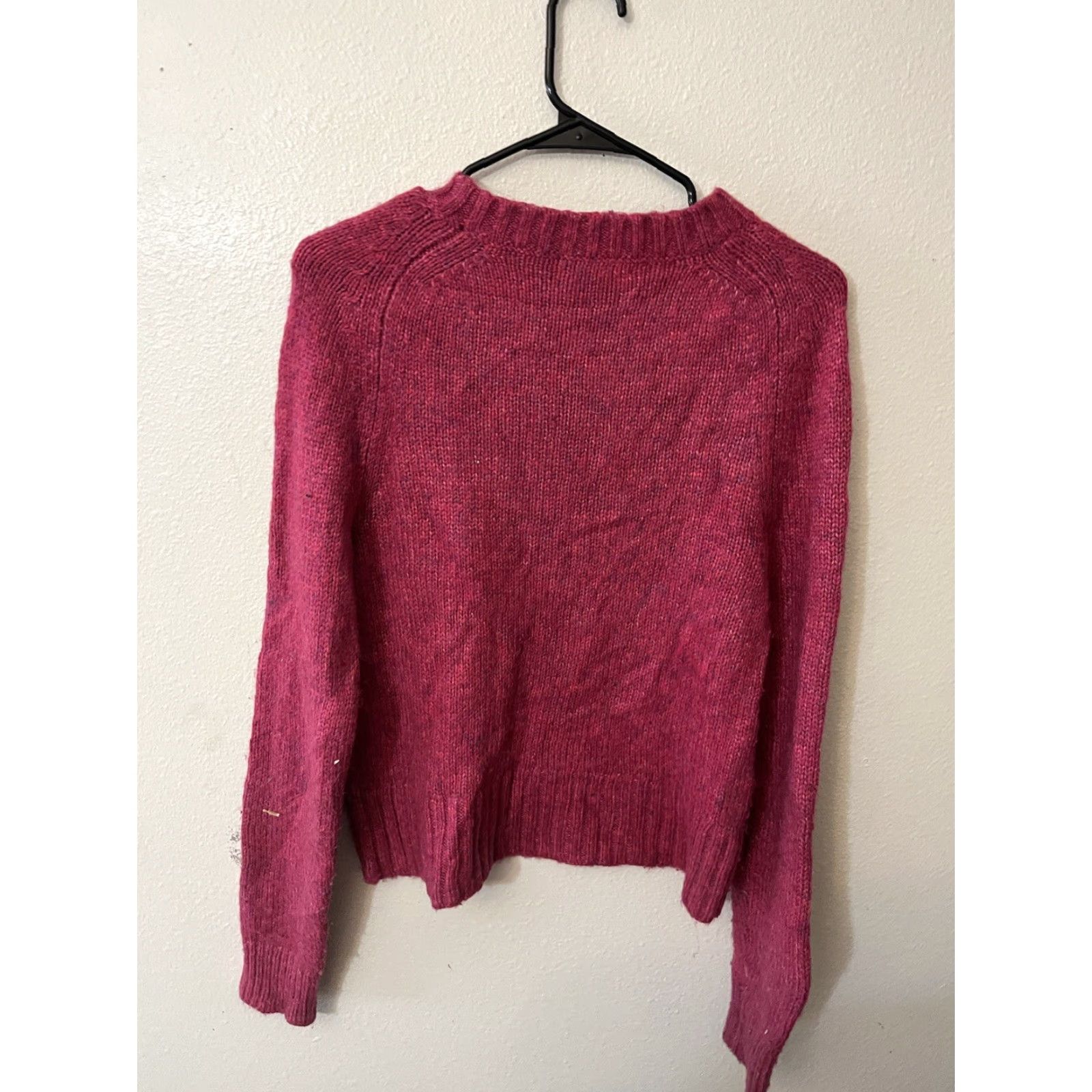 J.Crew J. Crew sz Small Alpaca-Blend Pink Fuchsia Crewneck Sweater AR942 Women Size S / US 4 / IT 40 - 3 Thumbnail