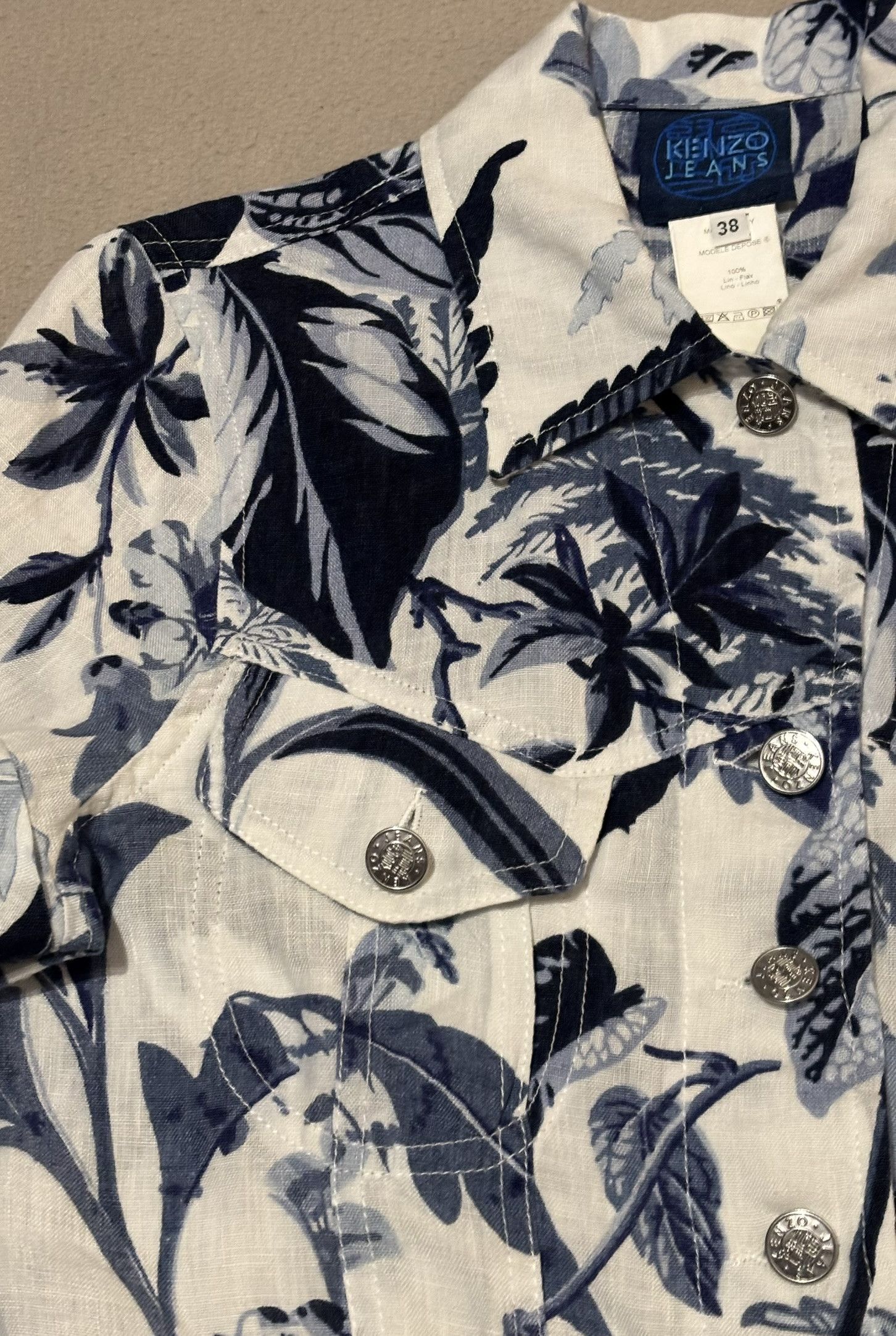 Kenzo Kenzo Jeans vintage shirt 100% Linen size 38 Size XS / US 0-2 / IT 36-38 - 6 Thumbnail