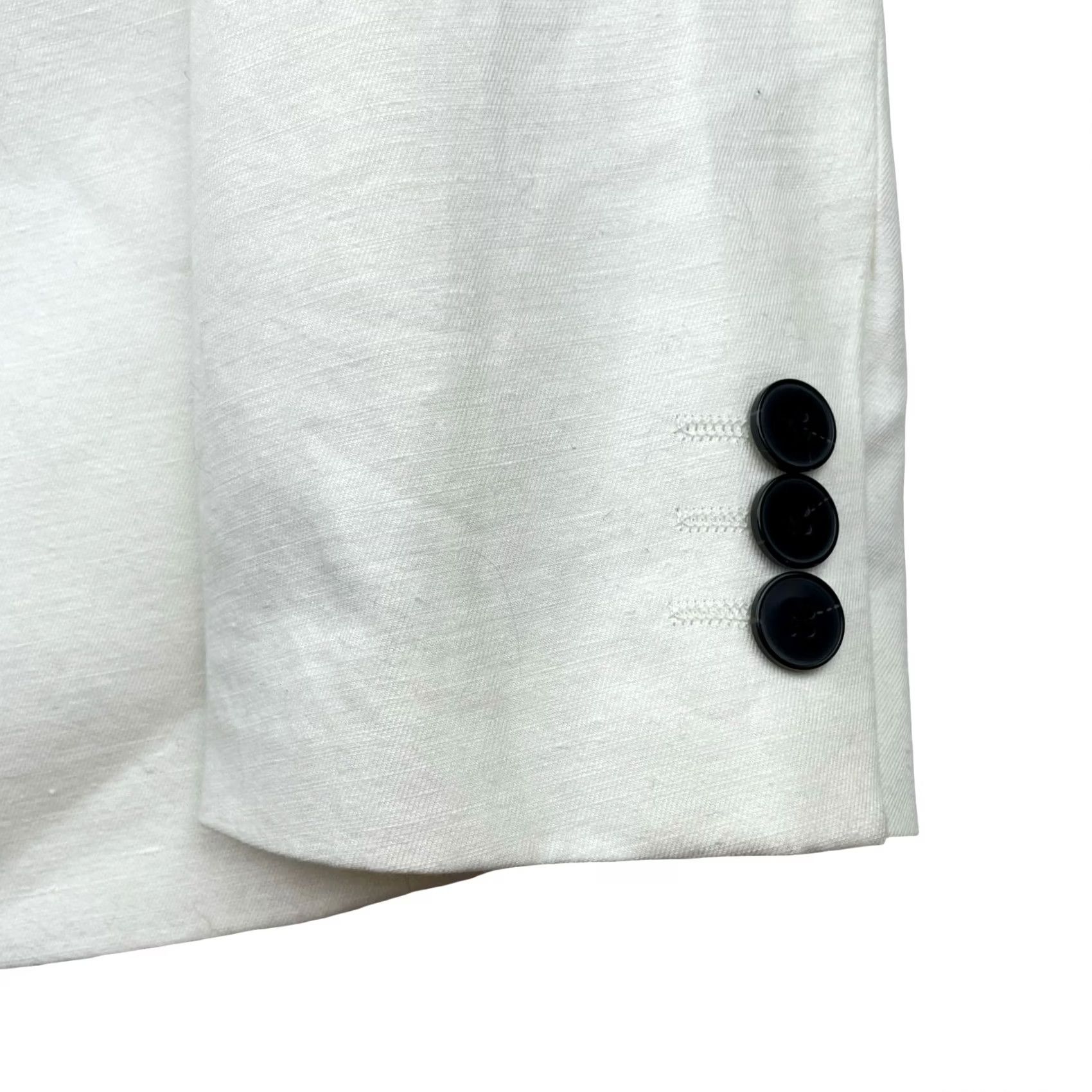 H&M H&M Men's Cotton/Linen 2-Button Blazer White 38R US Size 38R - 4 Thumbnail