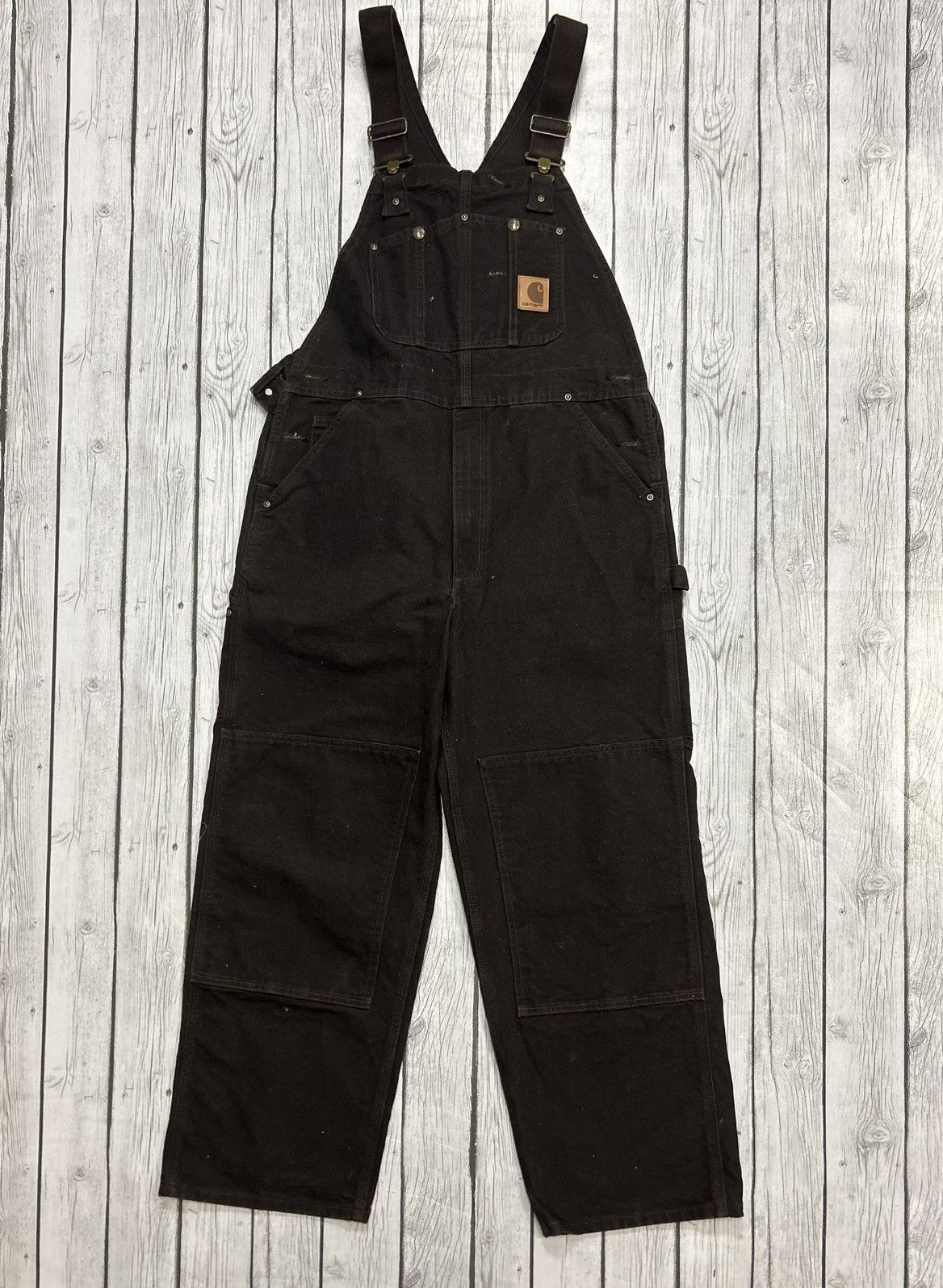 Image of 2009 Carhartt Double Knee Overalls in Brown, Men's (Size 36)