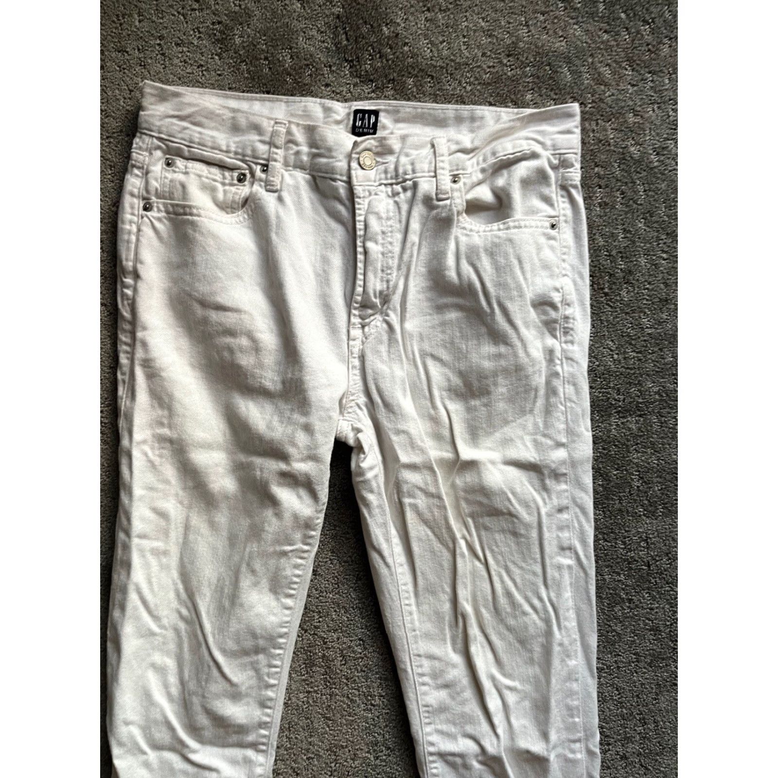 Gap Gap Jeans 28 White Skinny Mid Rise Light Washed Denim Womens Size 28" / US 6 / IT 42 - 2 Thumbnail