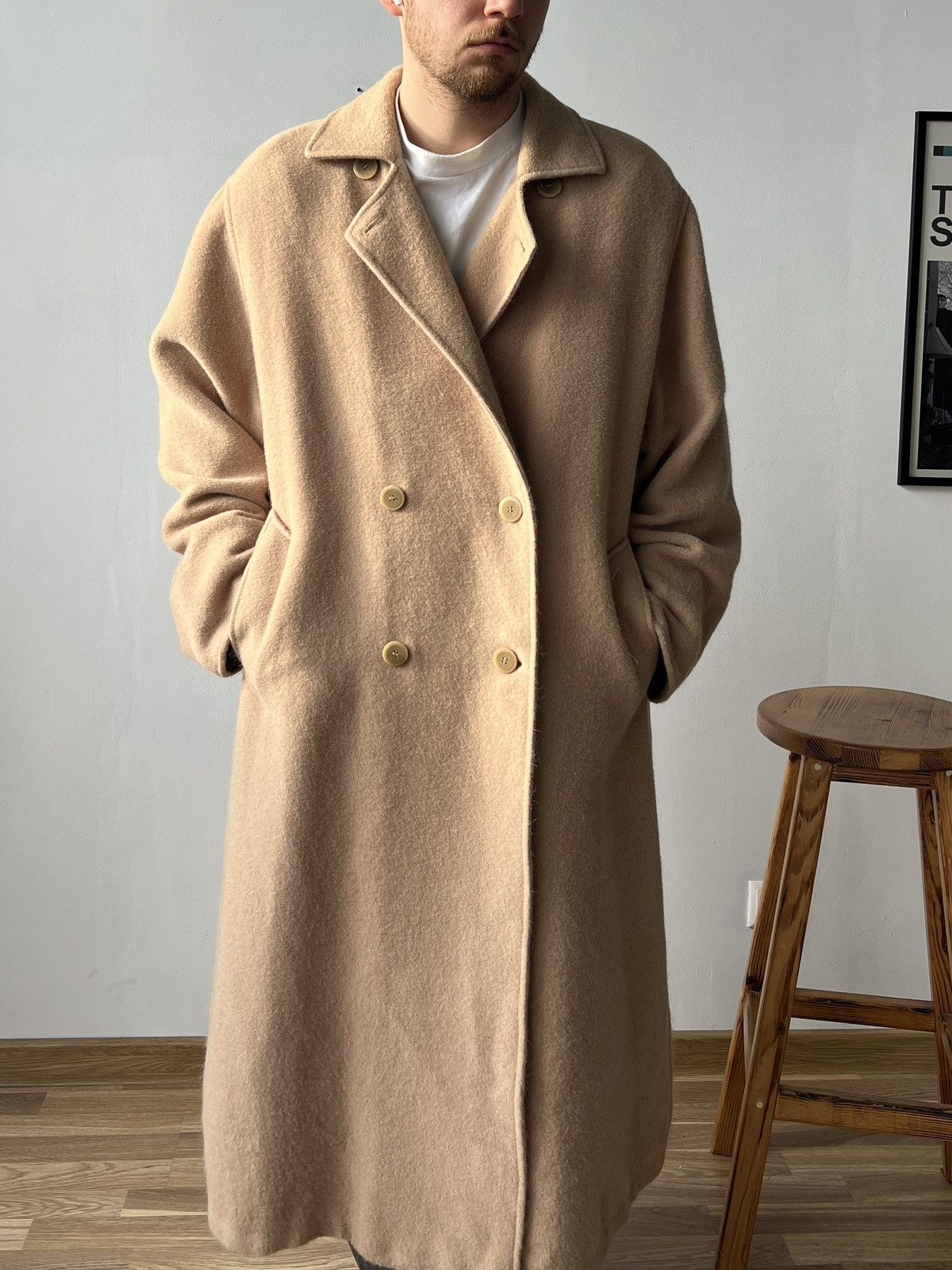 Bally Vintage BALLY Wool Beige Oversized Overcoat Size XL Size US XXL / EU 58 / 5 - 2 Thumbnail