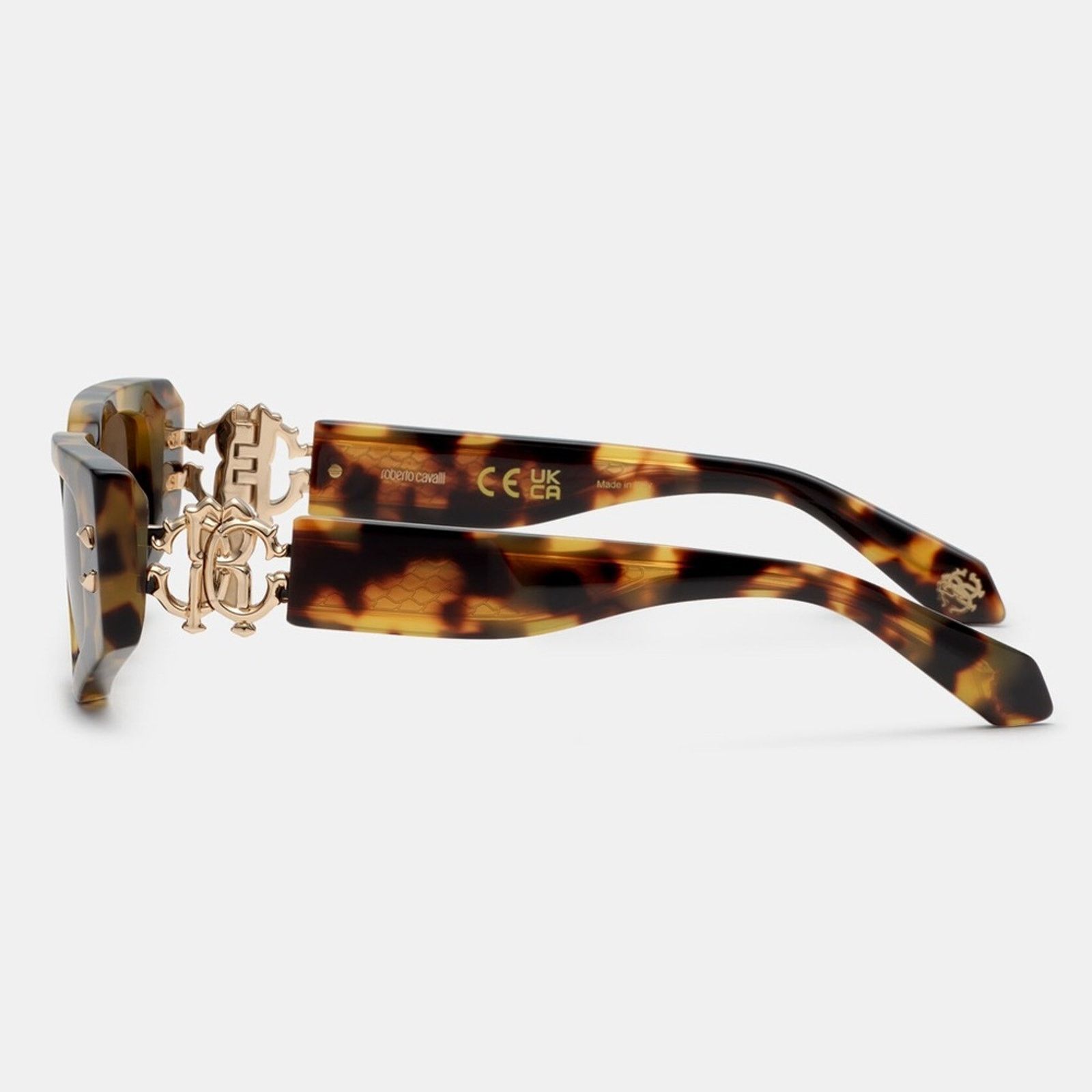 Roberto Cavalli New! Roberto Cavalli SRC057M 0777 Chic Havana Sunglasses Size ONE SIZE - 4 Thumbnail