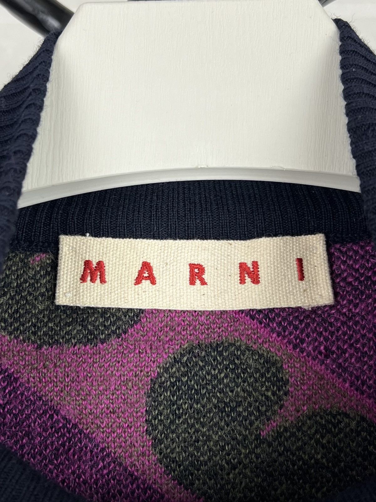 Marni MARNI Sweater Mohair Wool HEARTS Striped Pattern Logo Wmn’s Size S / US 4 / IT 40 - 4 Thumbnail