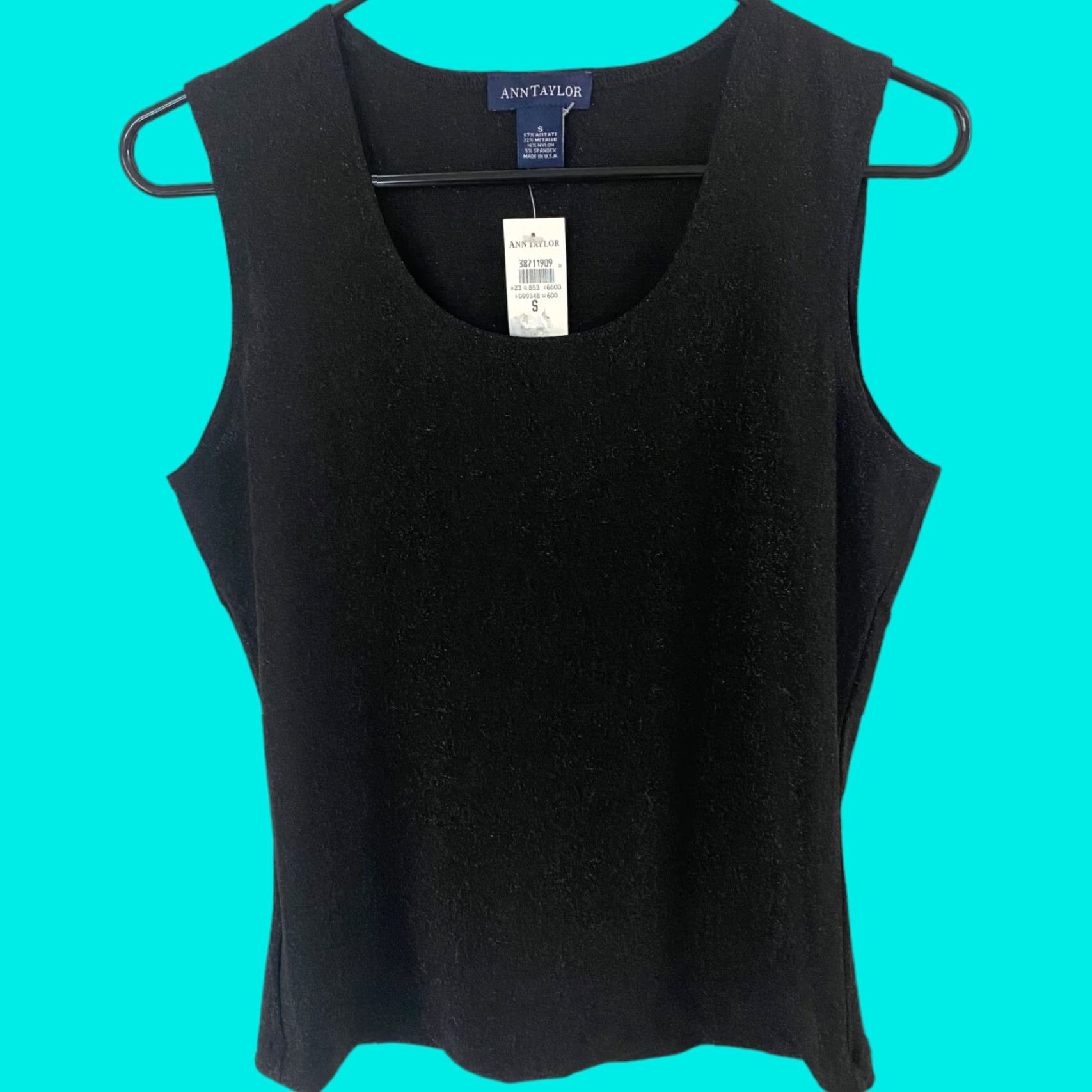 Ann Taylor Ann Taylor Shimmer Glitter Tank Top Womens Size Small Black Metallic Sparkle New Size S / US 4 / IT 40 - 1 Thumbnail