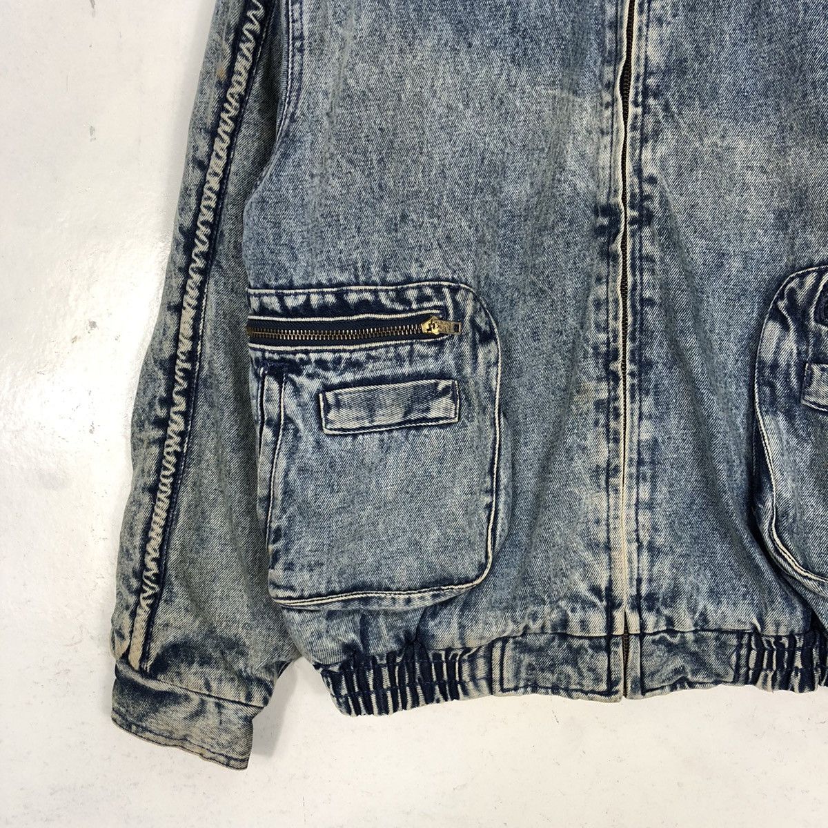 Japanese Brand Chimney Sherpa Style Denim Washstone Jacket Size US M / EU 48-50 / 2 - 3 Thumbnail