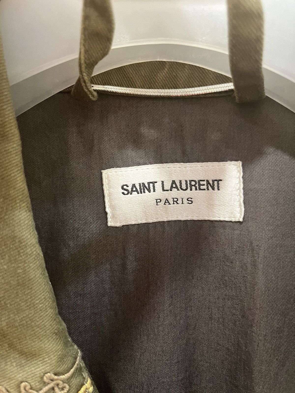 Saint Laurent Paris kaki green vest gilet with embroidery size46 Size US S / EU 44-46 / 1 - 2 Thumbnail