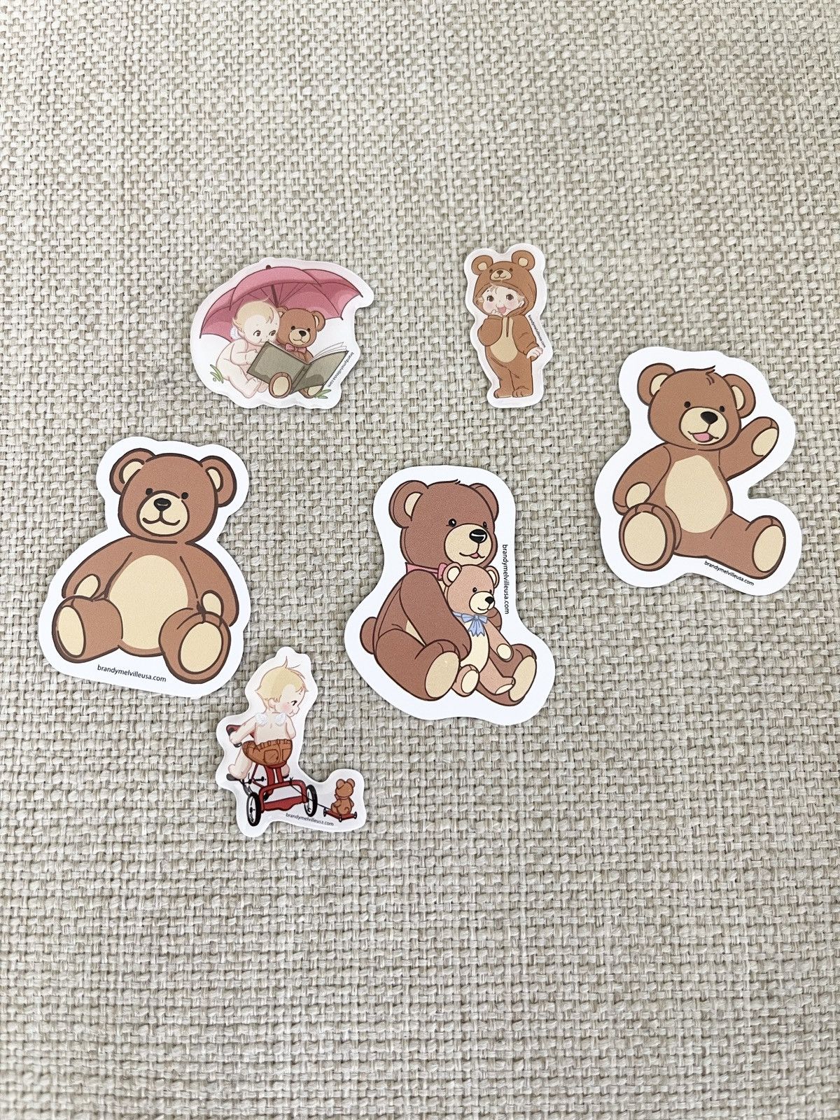 Other STEAL! Brandy Melville Y2K Teddy Bear Stickers Set Size ONE SIZE - 1 Thumbnail
