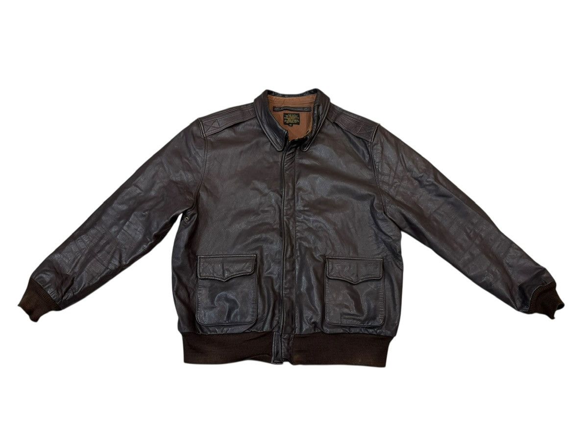 Cockpit USA Army 30-1415 Type A-2 Leather USA Air Force Jacket Large Size US L / EU 52-54 / 3 - 4 Thumbnail