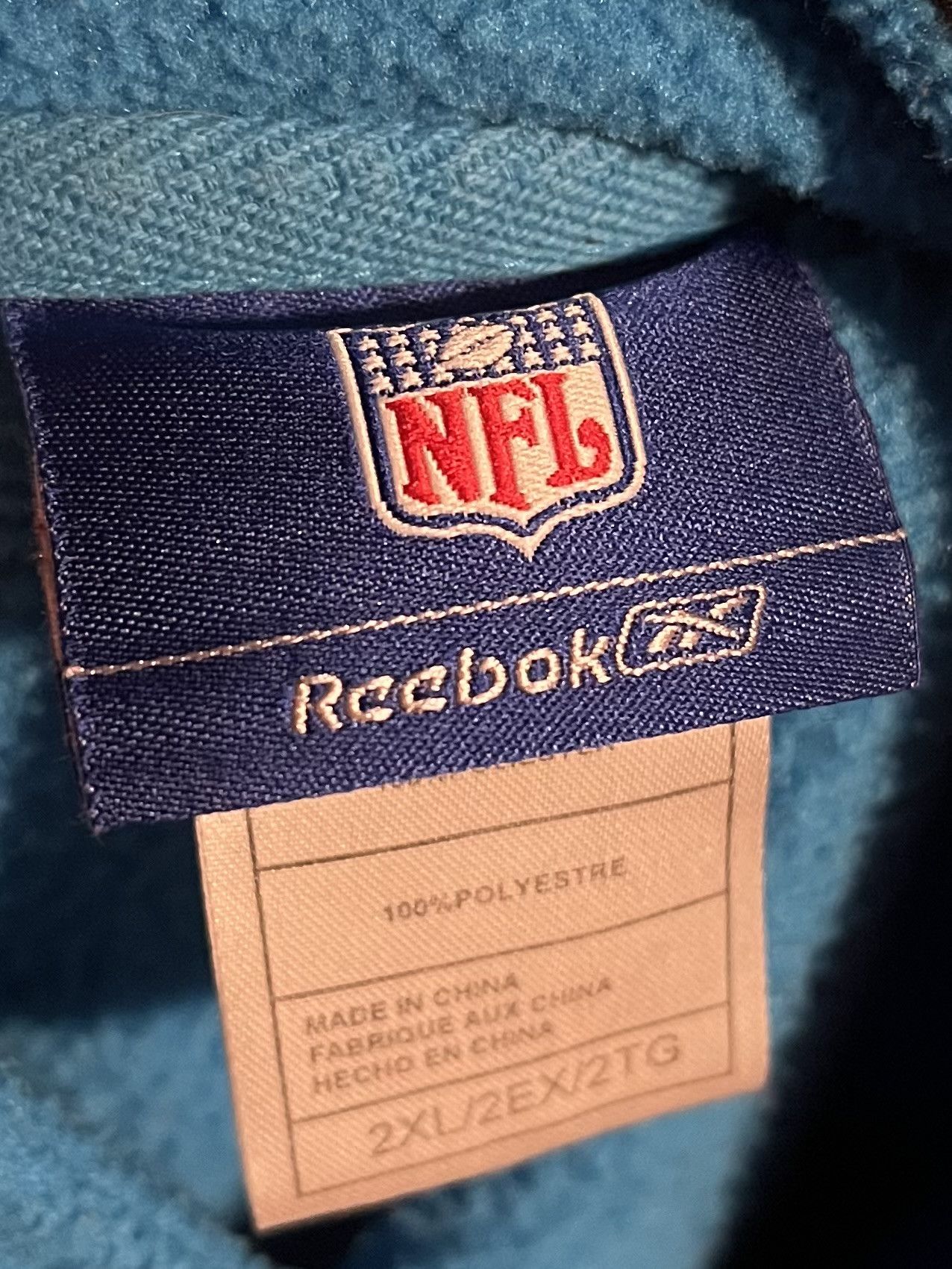 Reebok Reebok Carolina Panthers quarter zip pullover sweatshirt Size US XXL / EU 58 / 5 - 3 Thumbnail