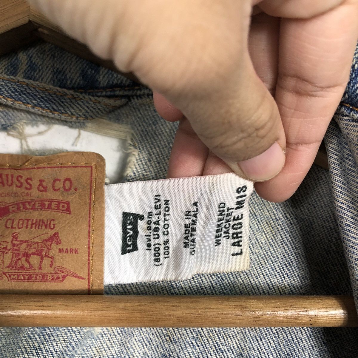 Levi's 📌Vintage Trucker Denim Jeans Rusty Design Levi's Size US L / EU 52-54 / 3 - 19 Thumbnail