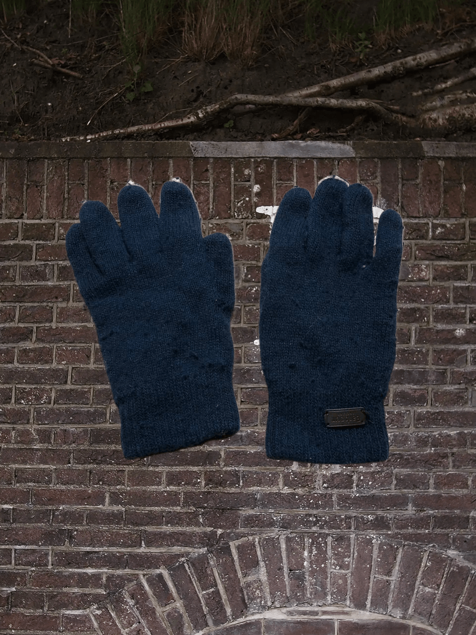 Barbour logo Gloves Y2K Barbour Vintage blue streetwear Size ONE SIZE - 1 Thumbnail