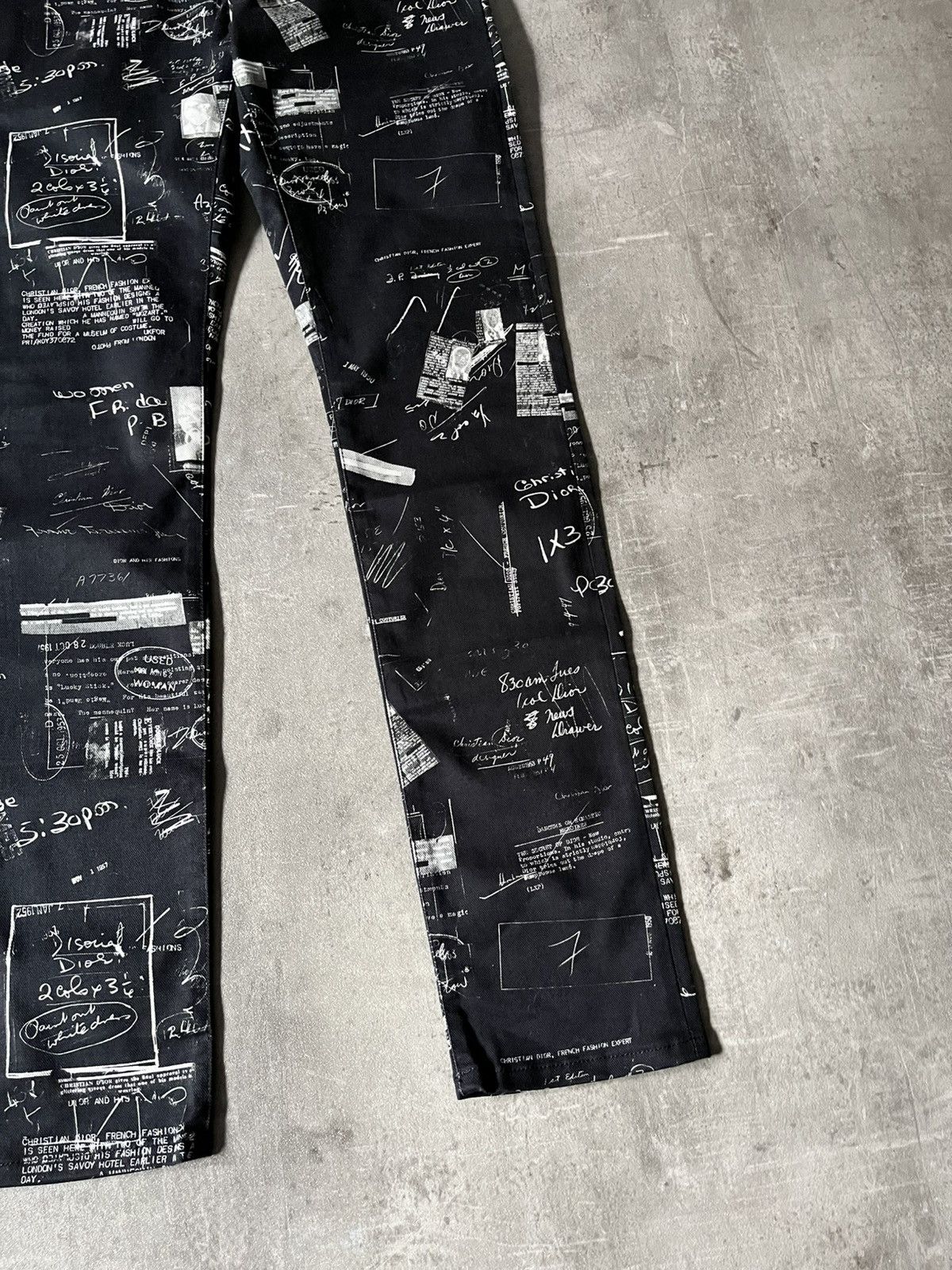 Dior Dior doodle denim black jeans rare Size US 30 / EU 46 - 4 Thumbnail