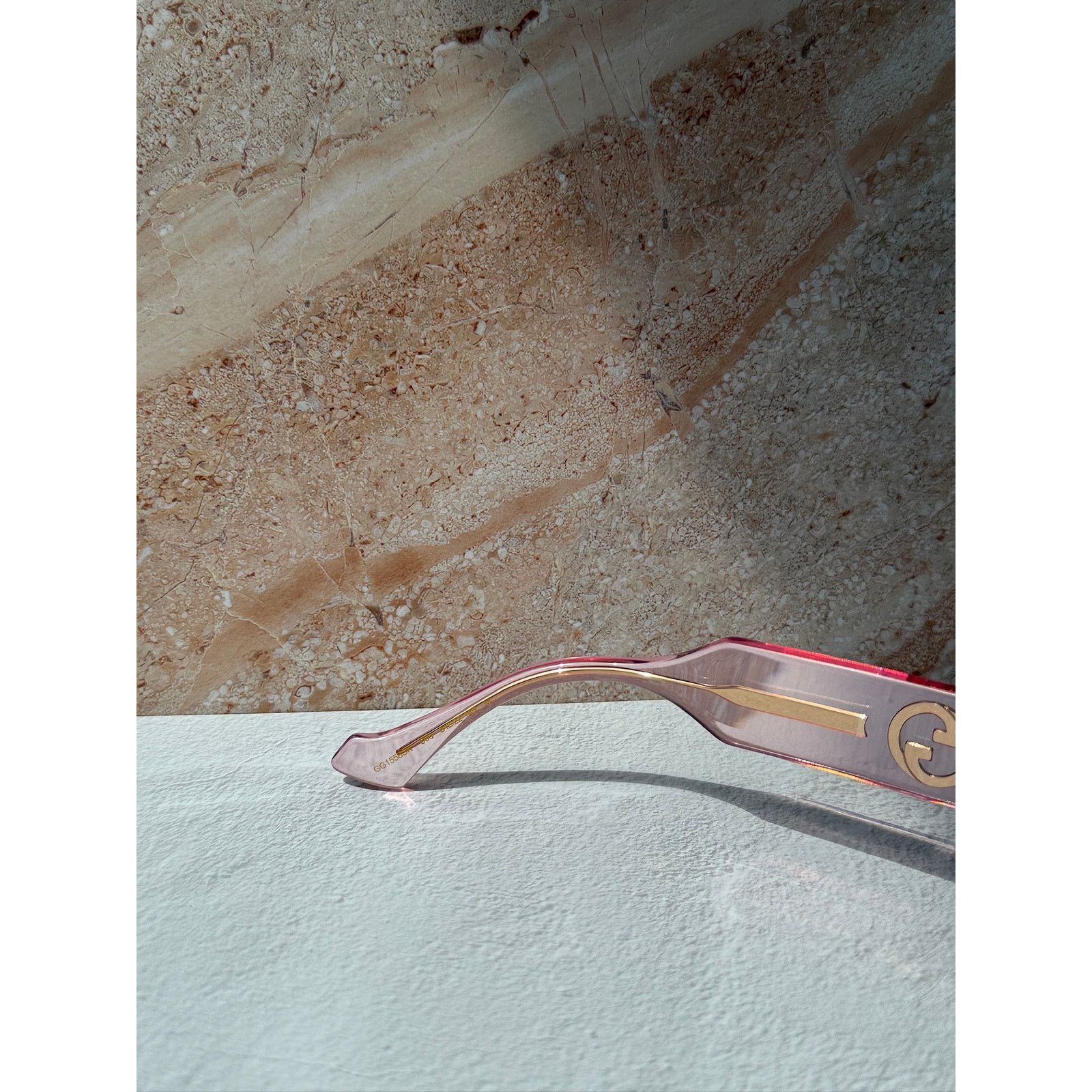 Gucci NEW Gucci GG1558SK Transparent Pink Sunglasses Size ONE SIZE - 8 Thumbnail