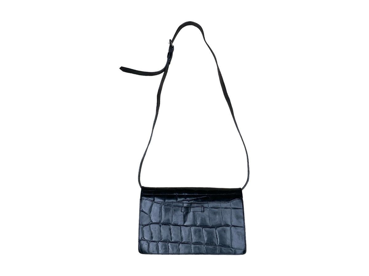 Jean Paul Gaultier Vintage Jean Paul Gaultier Logo Burgundy Croc Crossbody Bag Size ONE SIZE - 2 Thumbnail