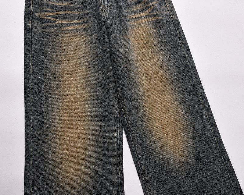 Vintage High street Vibe straight-leg flared washed distressed jeans Size US 32 / EU 48 - 4 Thumbnail